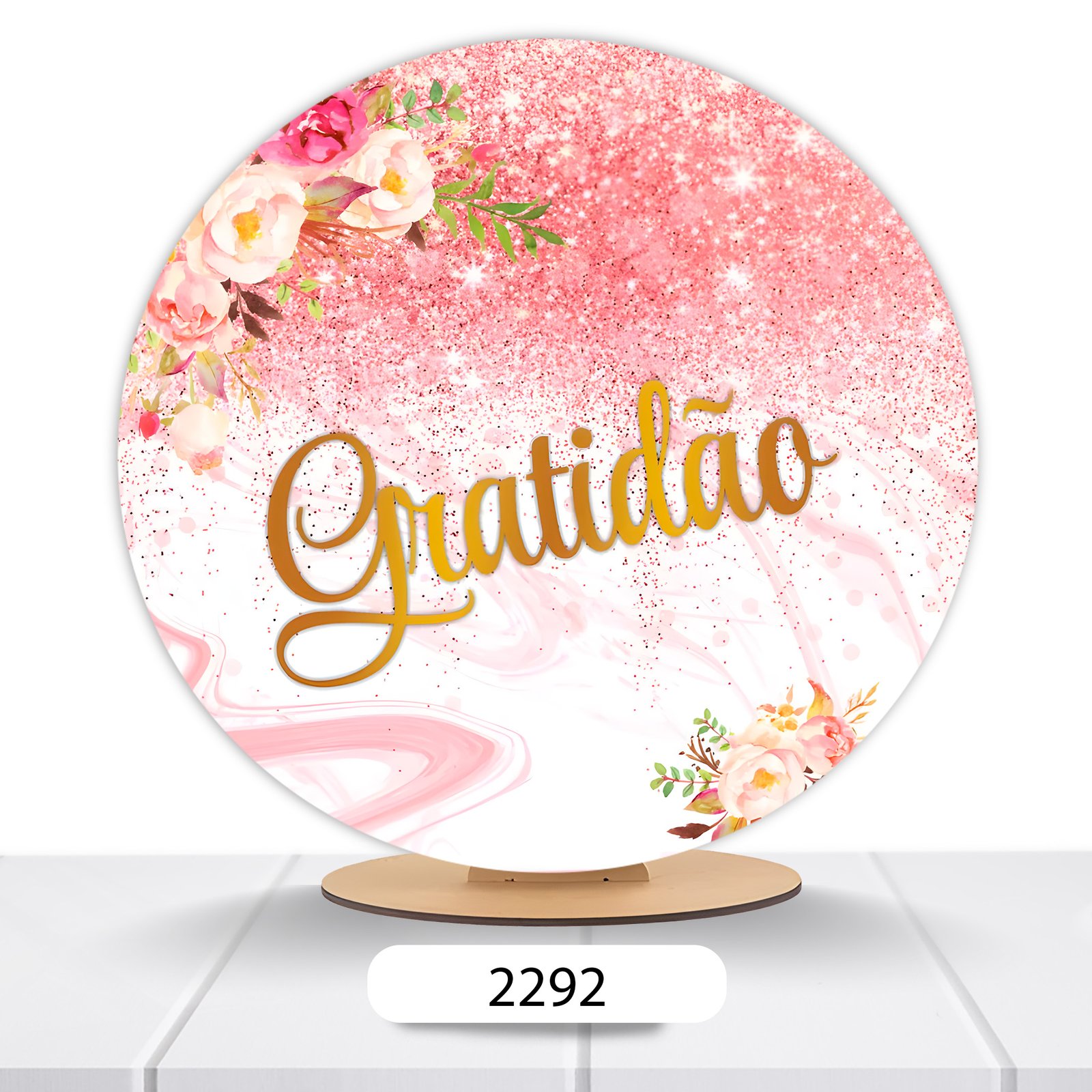 Painel Redondo Gratidão 50x50cm - Imagem 11
