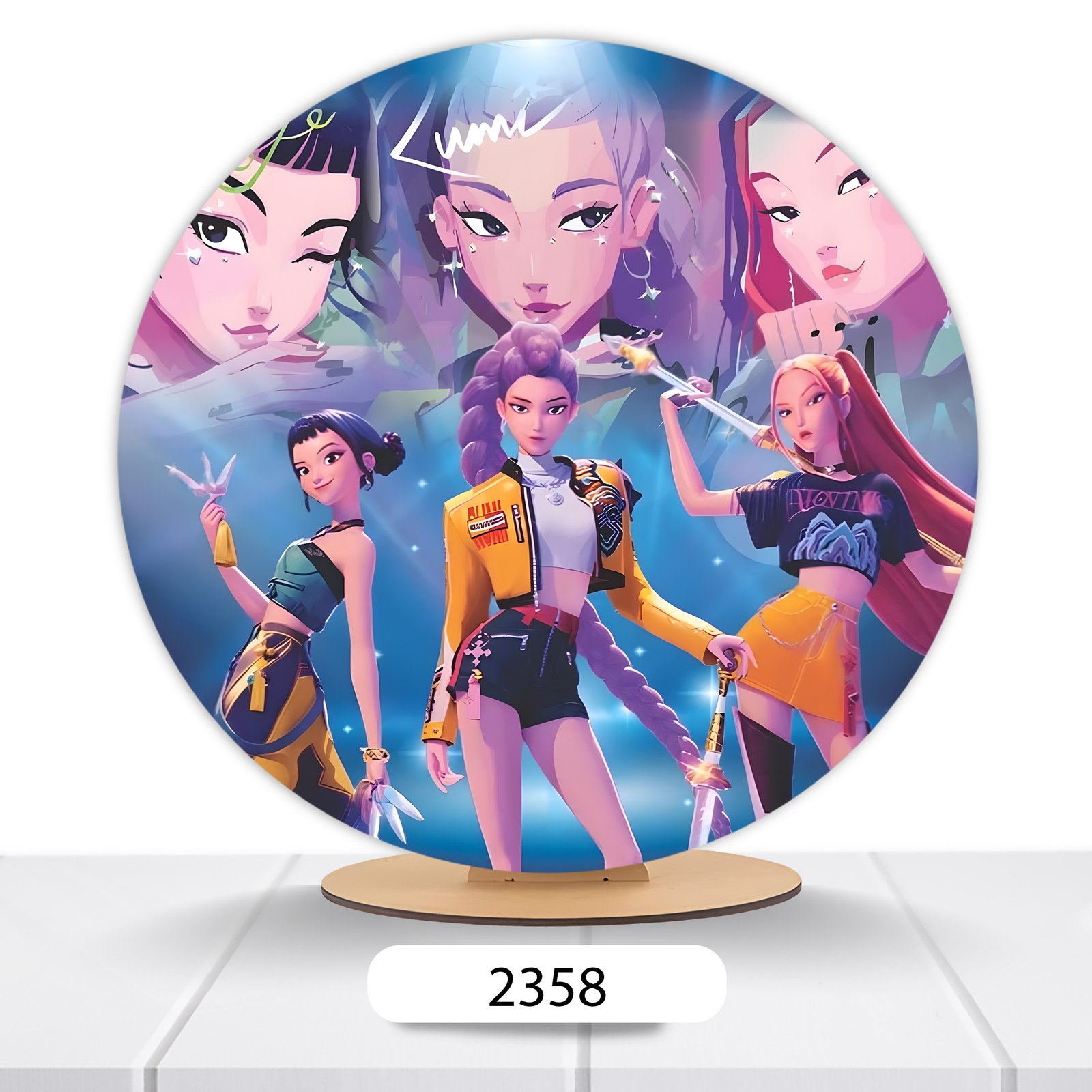 Painel Redondo Guerreiras Do K-pop 50x50cm - Imagem 15