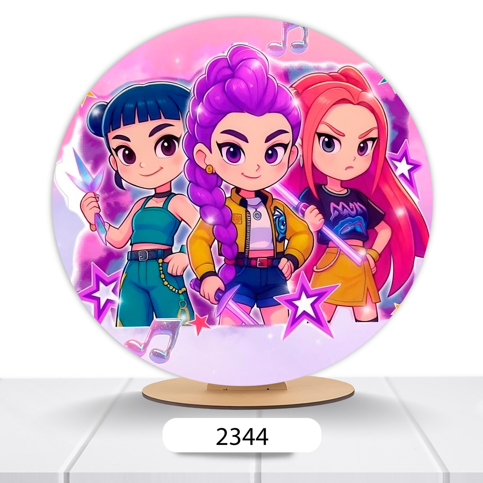 Painel Redondo Guerreiras Do K-pop 50x50cm