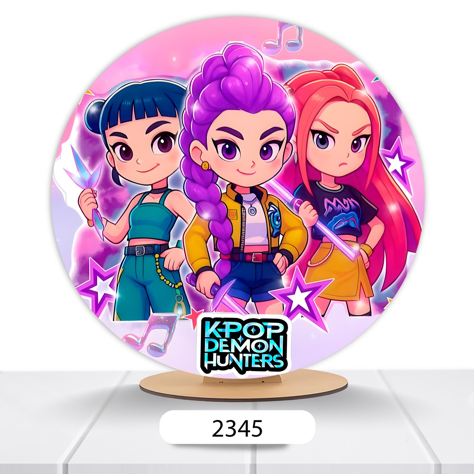 Painel Redondo Guerreiras Do K-pop 50x50cm - Imagem 2