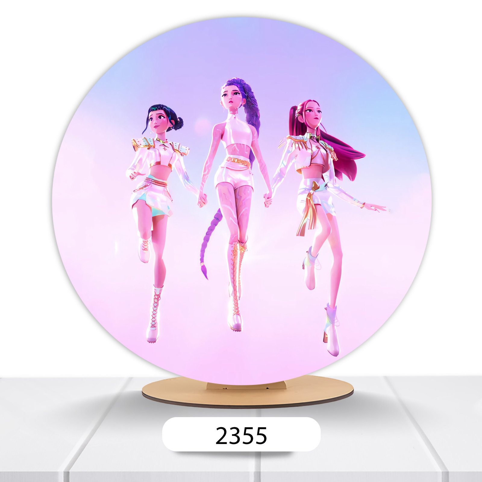 Painel Redondo Guerreiras Do K-pop 50x50cm - Imagem 12