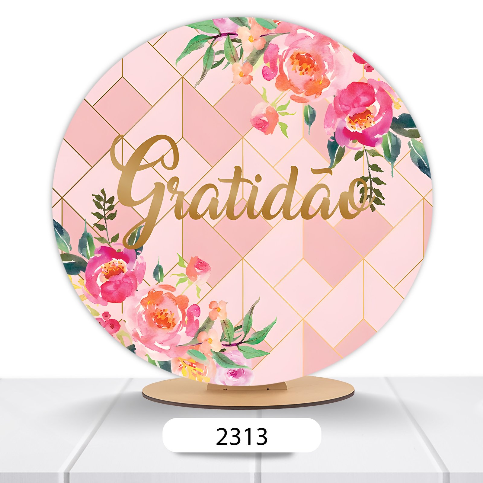 Painel Redondo Gratidão 50x50cm - Imagem 13