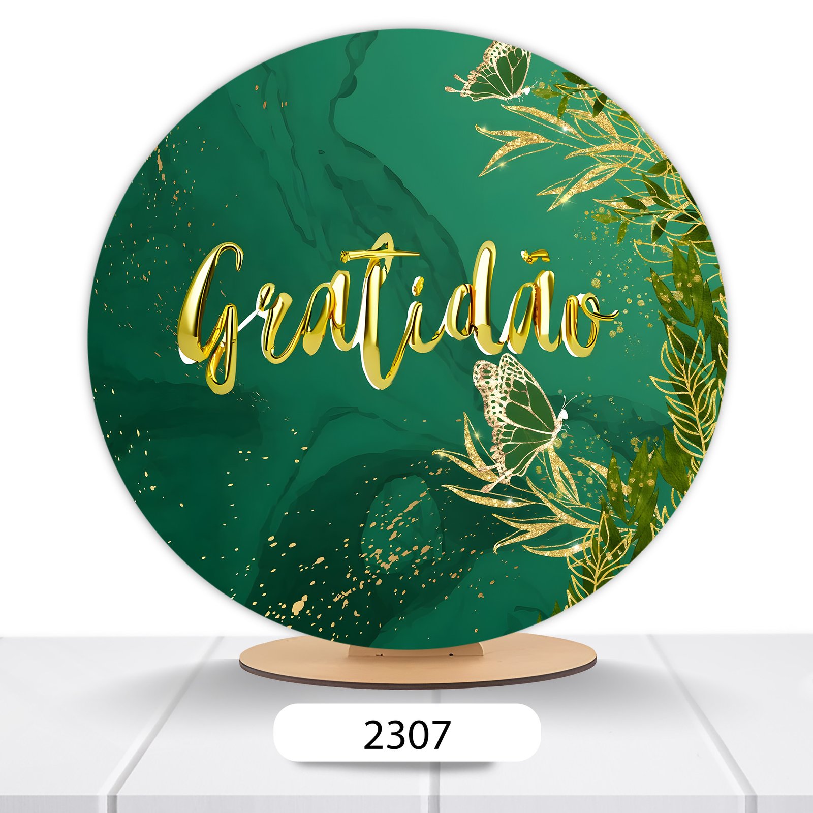 Painel Redondo Gratidão 50x50cm - Imagem 7