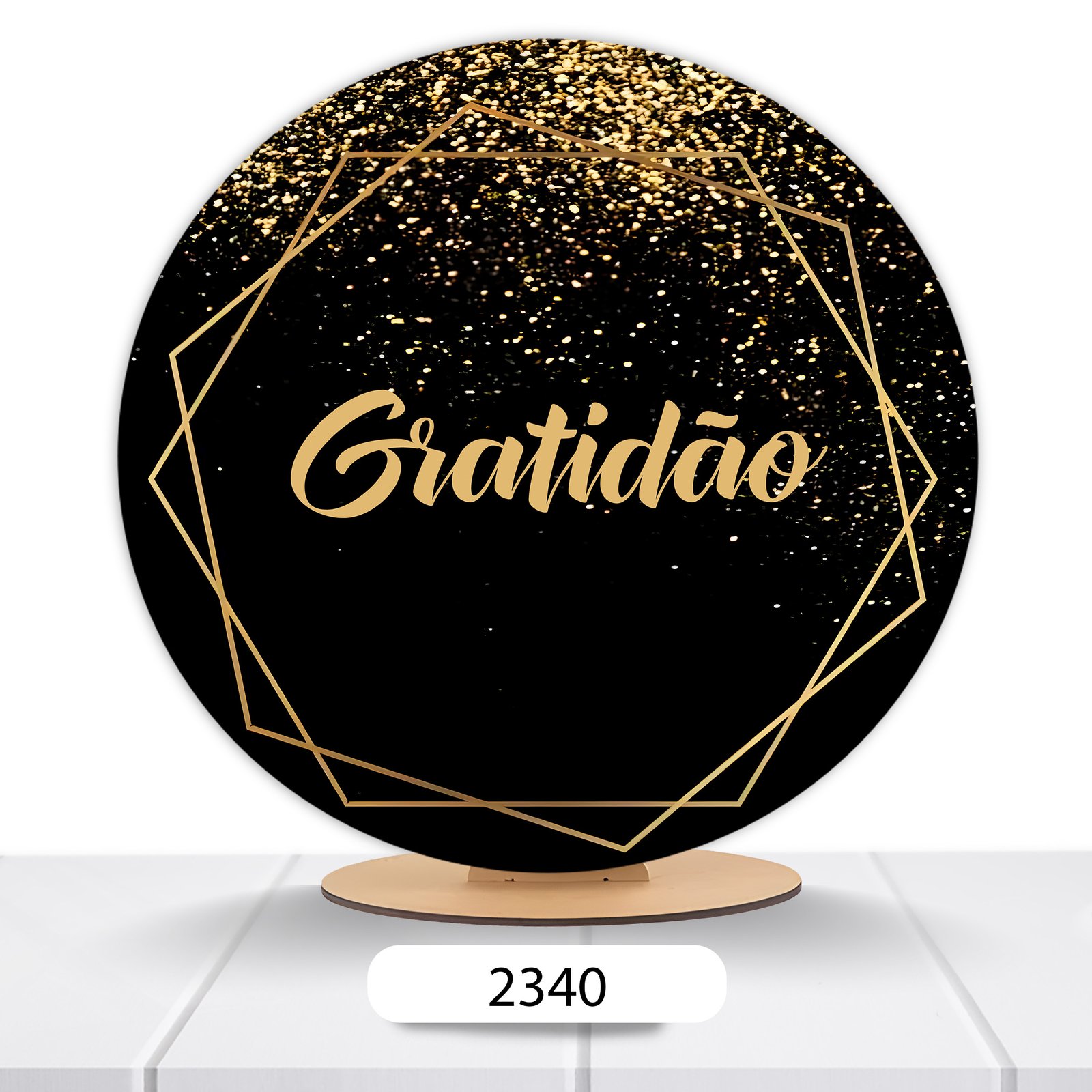 Painel Redondo Gratidão 50x50cm - Imagem 2