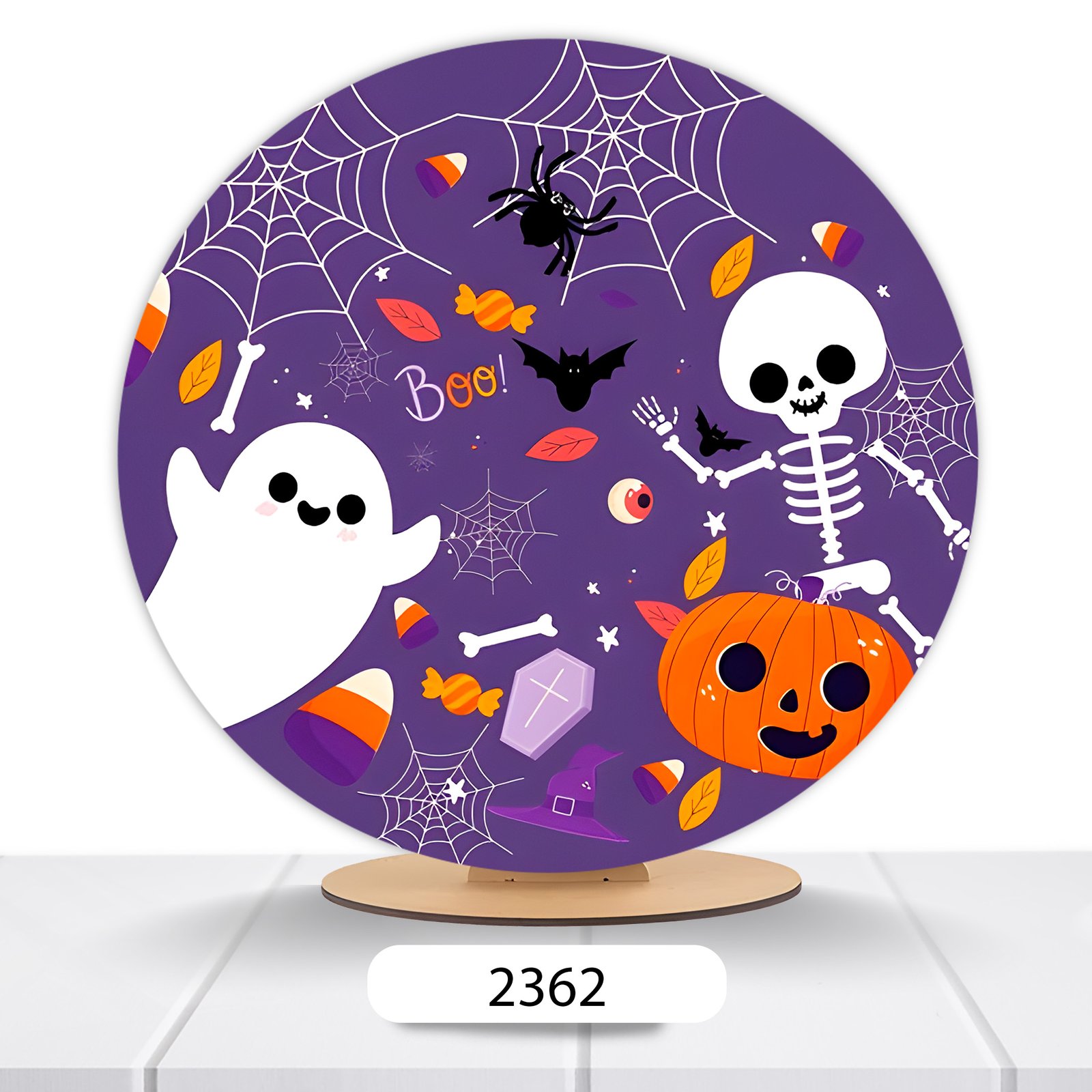 Painel Redondo Halloween 50x50cm