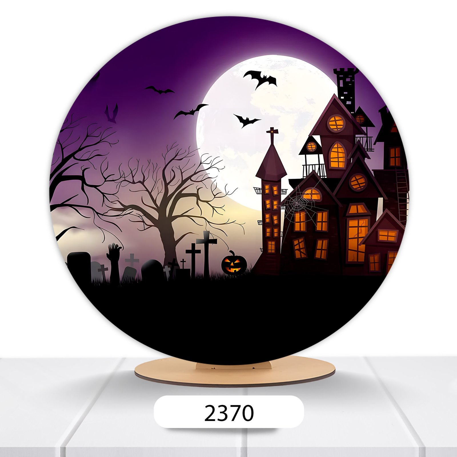 Painel Redondo Halloween 50x50cm - Imagem 9