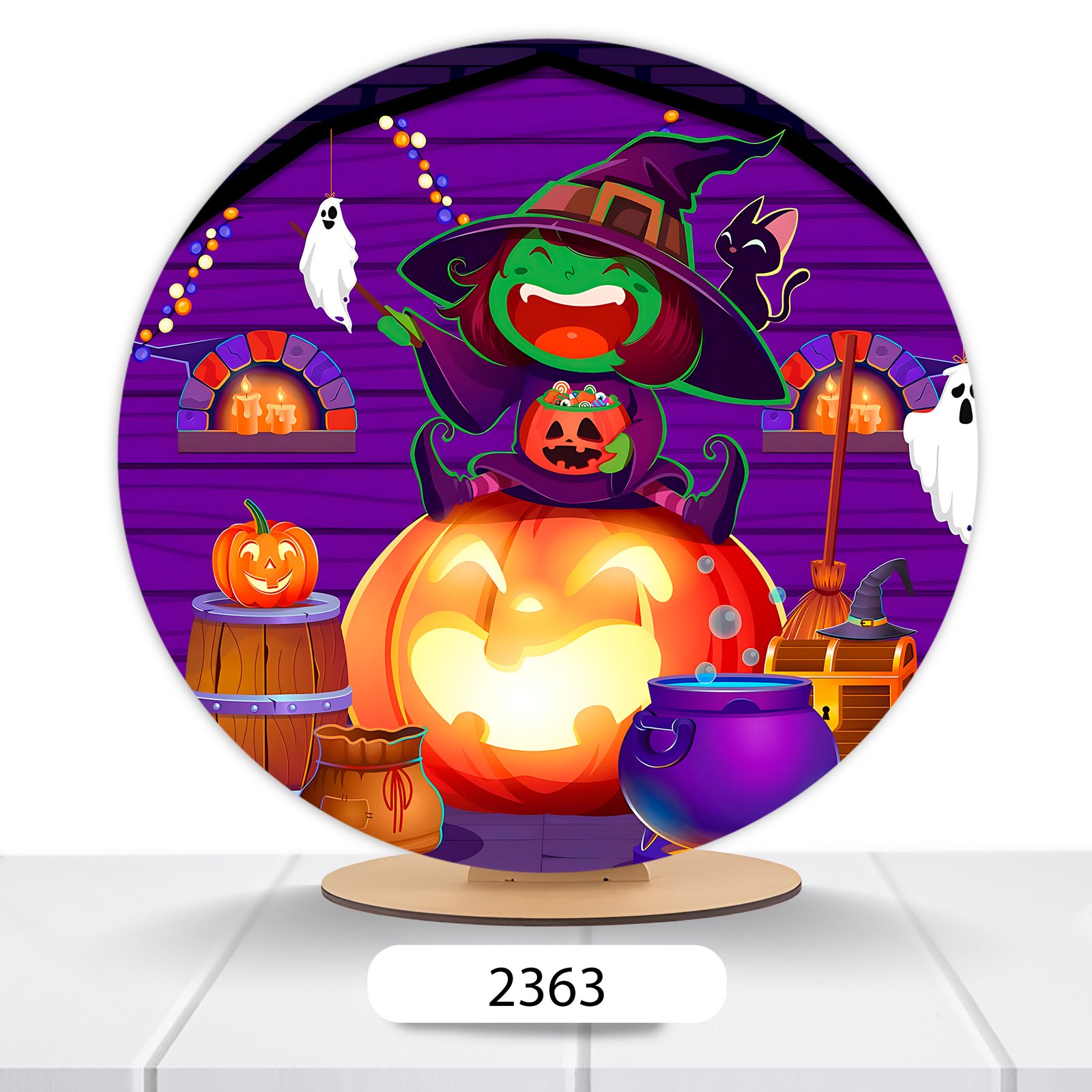 Painel Redondo Halloween 50x50cm - Imagem 2