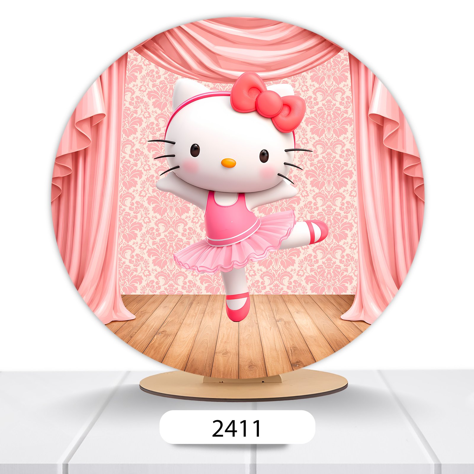 Painel Redondo Hello Kitty 50x50cm - Imagem 13
