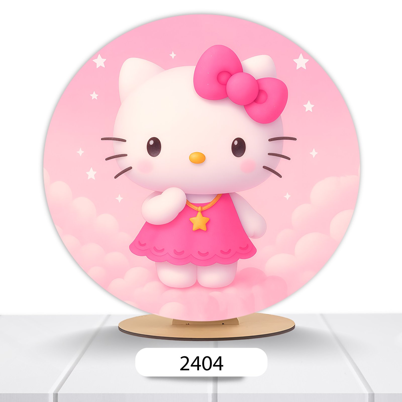 Painel Redondo Hello Kitty 50x50cm - Imagem 6