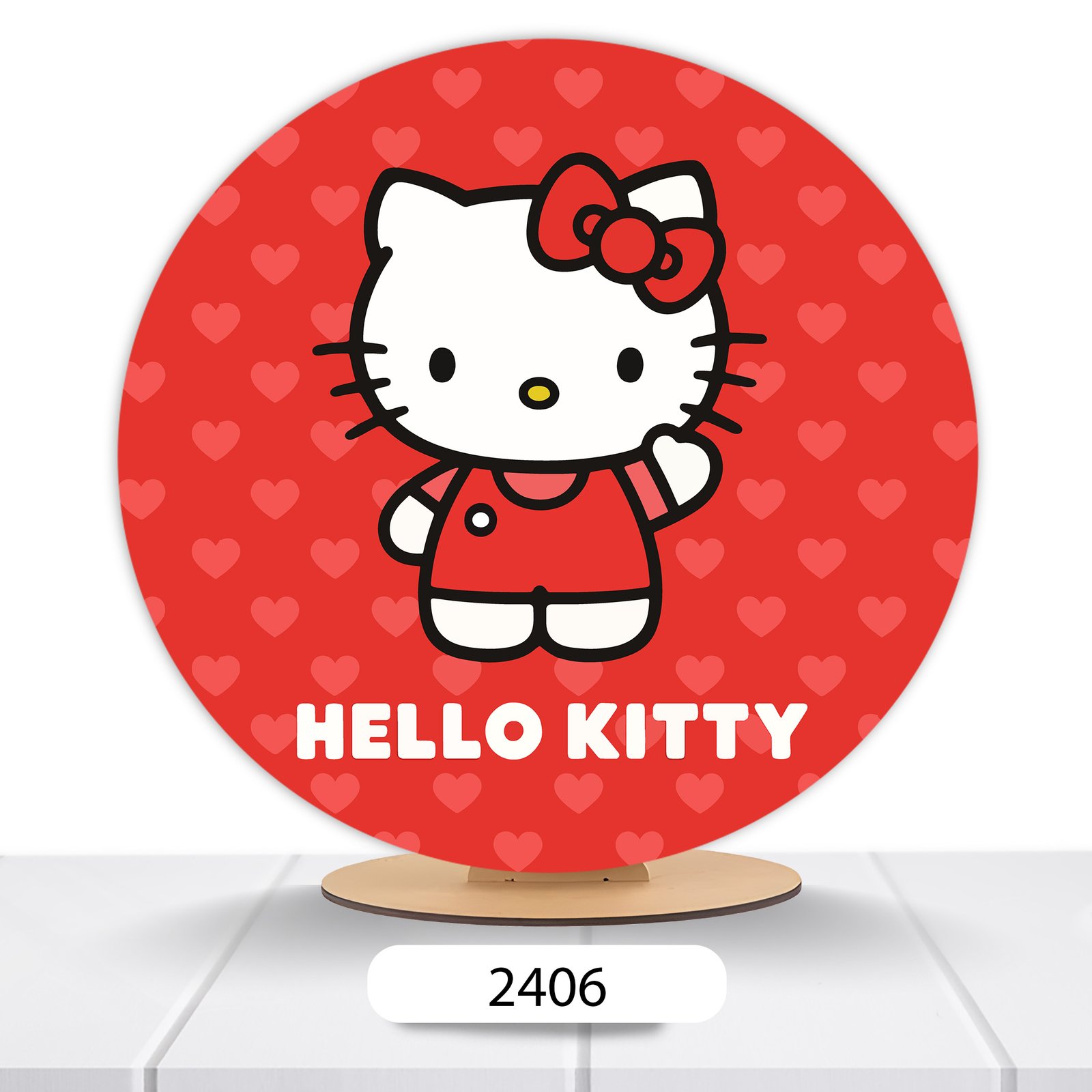 Painel Redondo Hello Kitty 50x50cm - Imagem 8