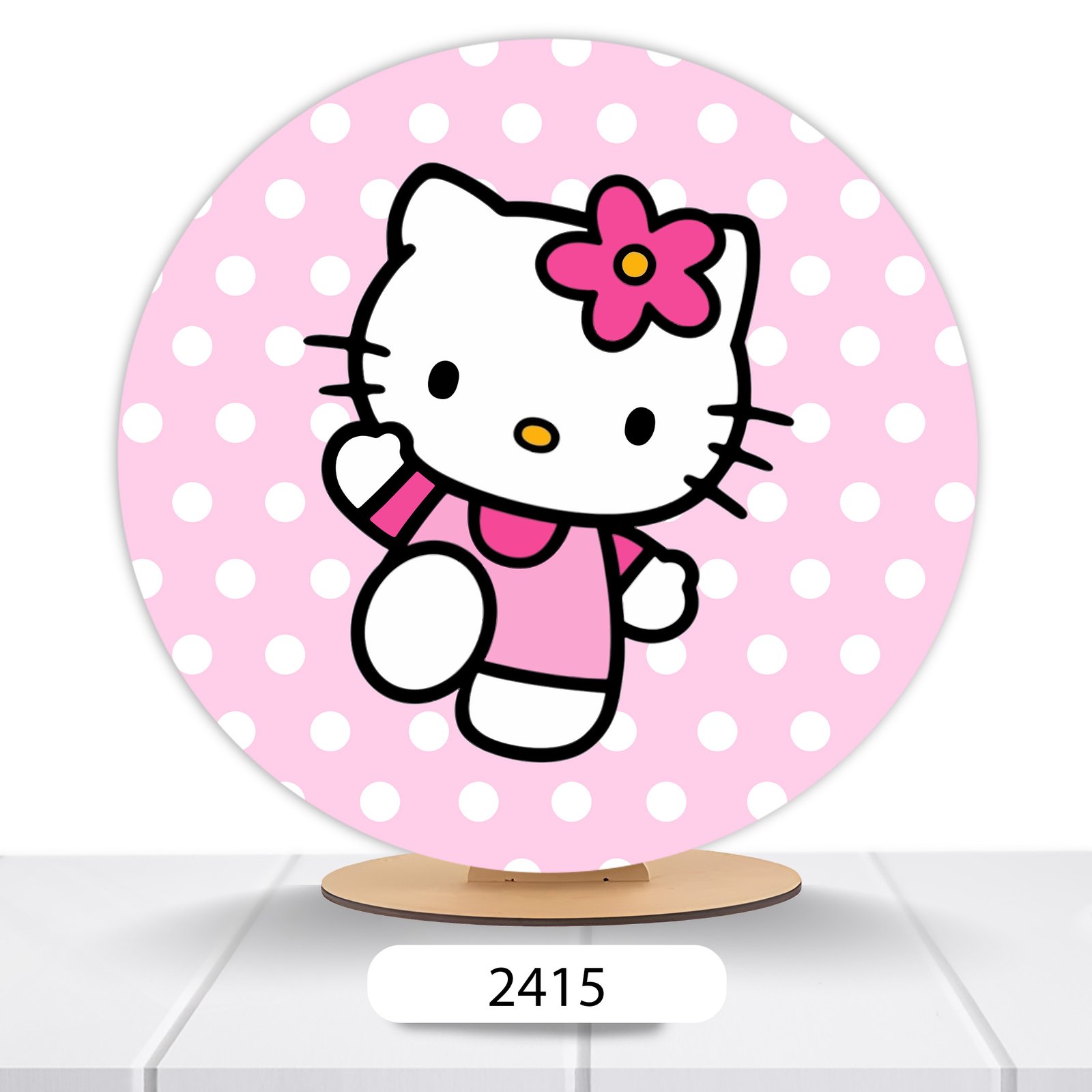 Painel Redondo Hello Kitty 50x50cm - Imagem 17