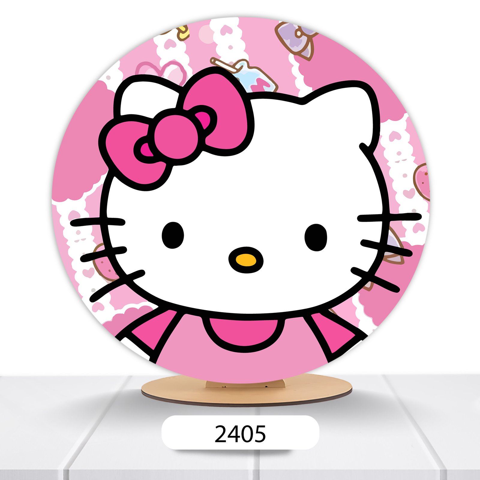 Painel Redondo Hello Kitty 50x50cm - Imagem 7