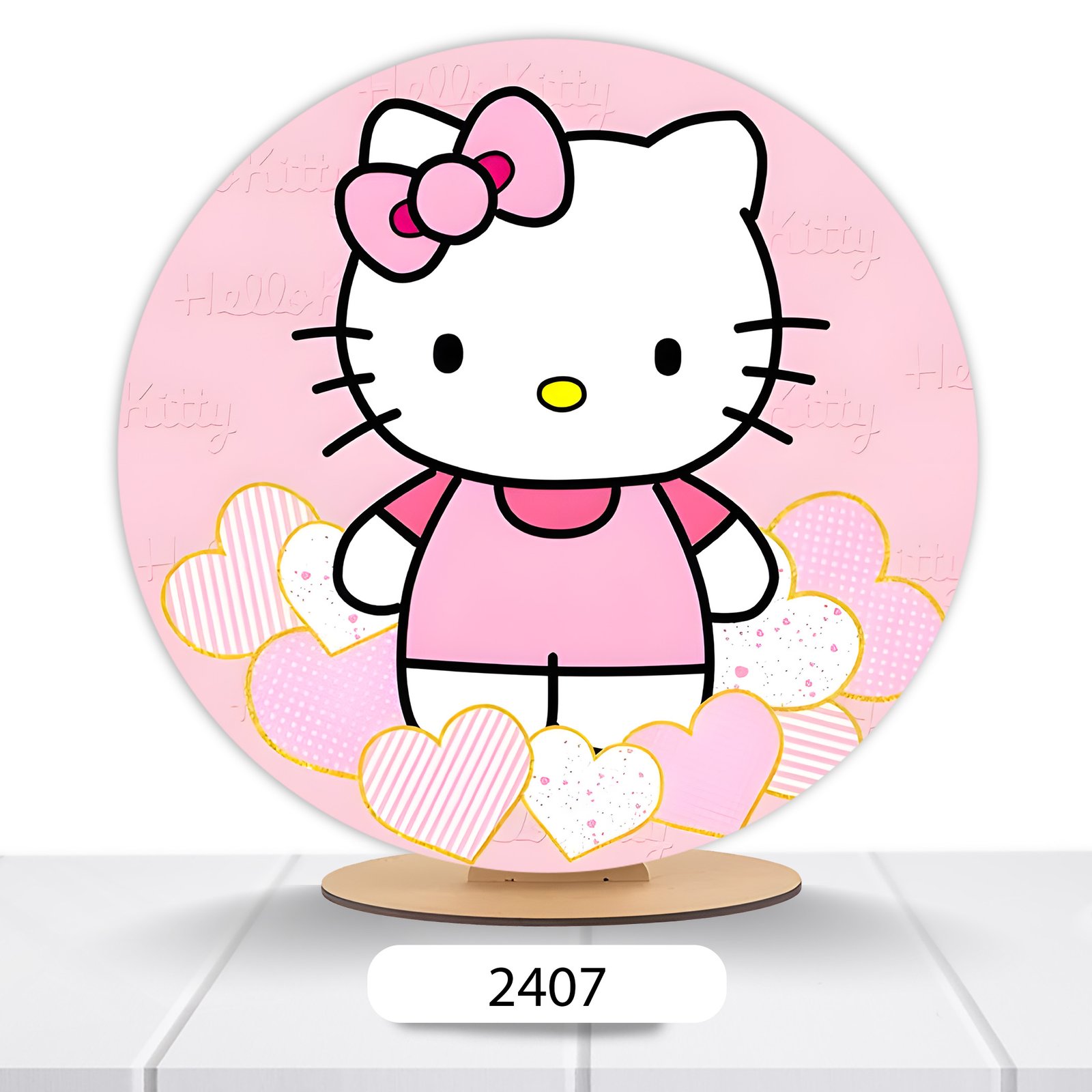 Painel Redondo Hello Kitty 50x50cm - Imagem 9