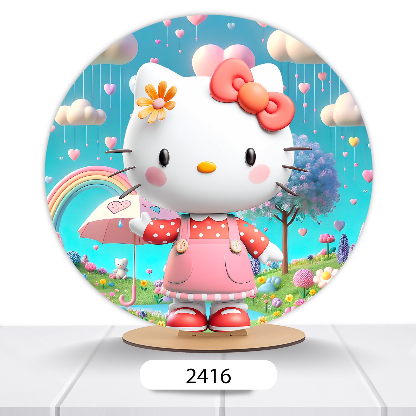 Painel Redondo Hello Kitty 50x50cm - Imagem 18