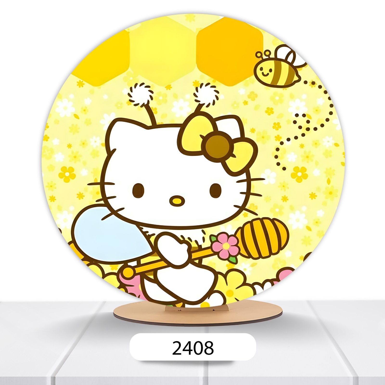 Painel Redondo Hello Kitty 50x50cm - Imagem 10