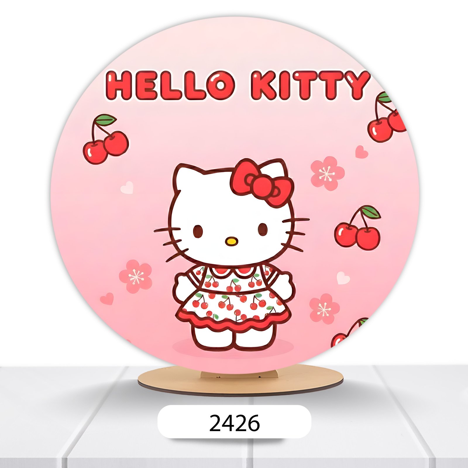 Painel Redondo Hello Kitty 50x50cm - Imagem 9