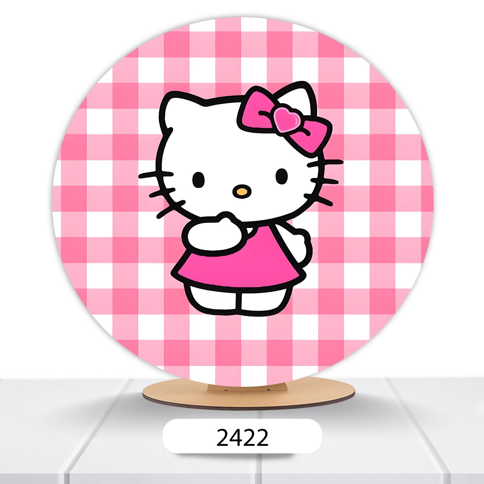 Painel Redondo Hello Kitty 50x50cm - Imagem 5