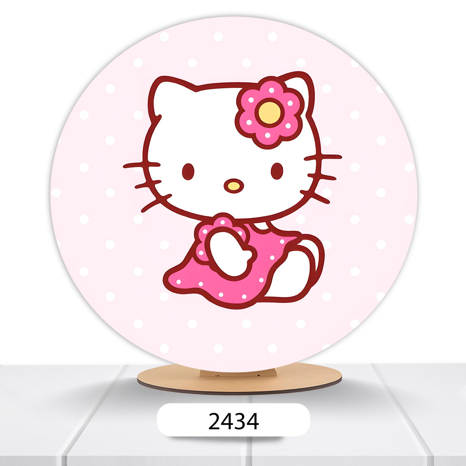 Painel Redondo Hello Kitty 50x50cm - Imagem 17
