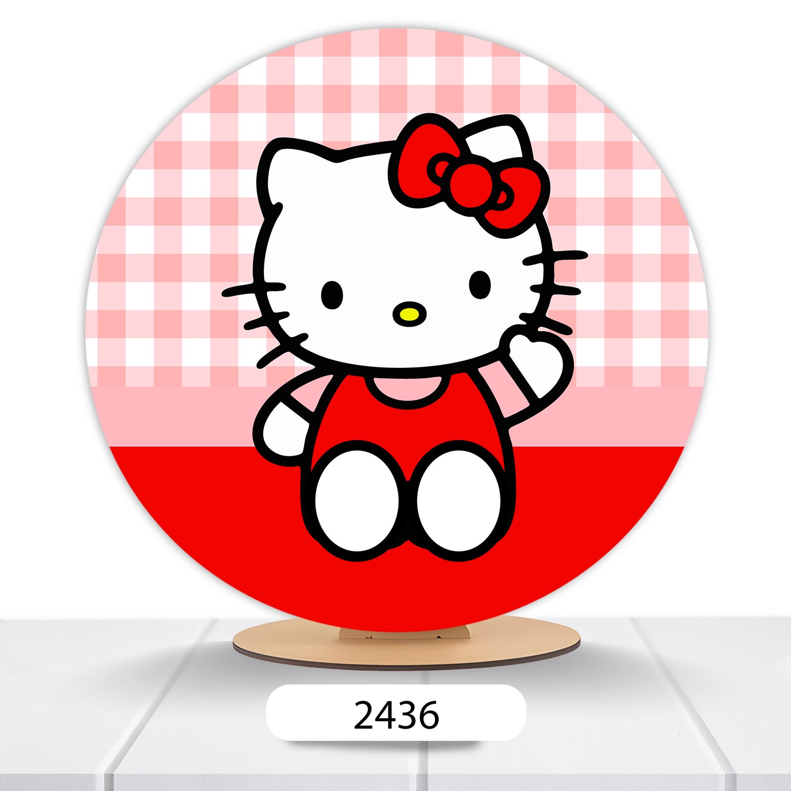 Painel Redondo Hello Kitty 50x50cm - Imagem 19