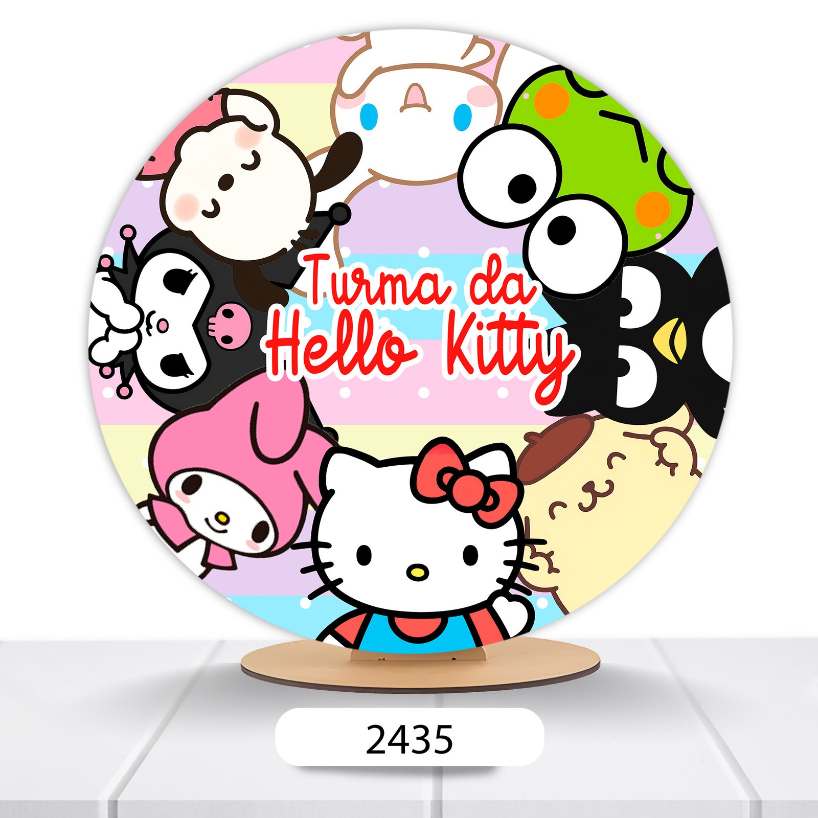 Painel Redondo Hello Kitty 50x50cm - Imagem 18