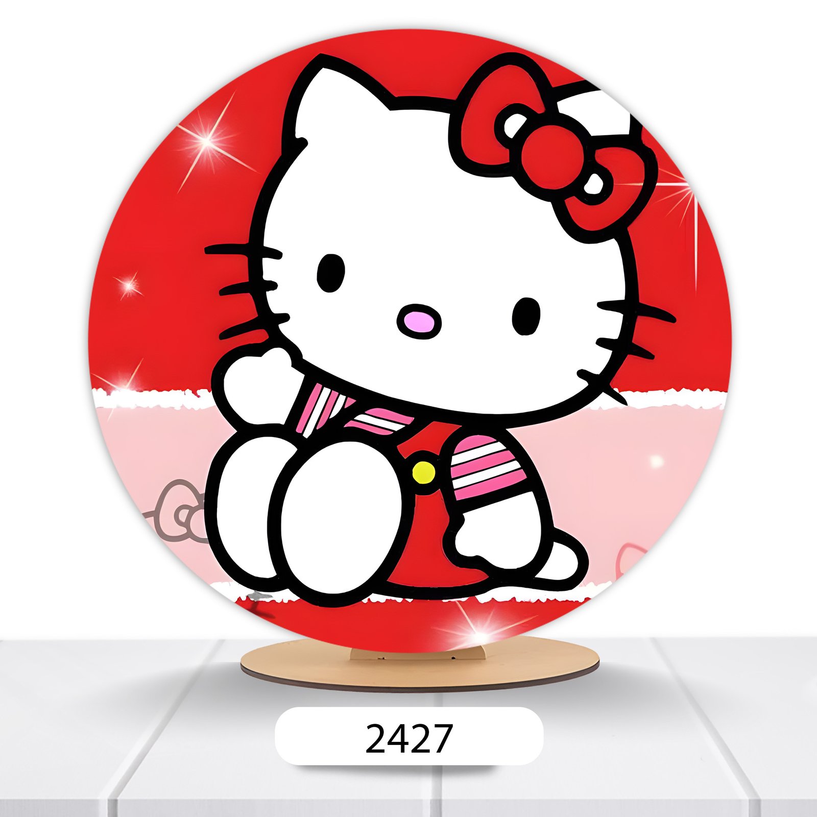 Painel Redondo Hello Kitty 50x50cm - Imagem 10