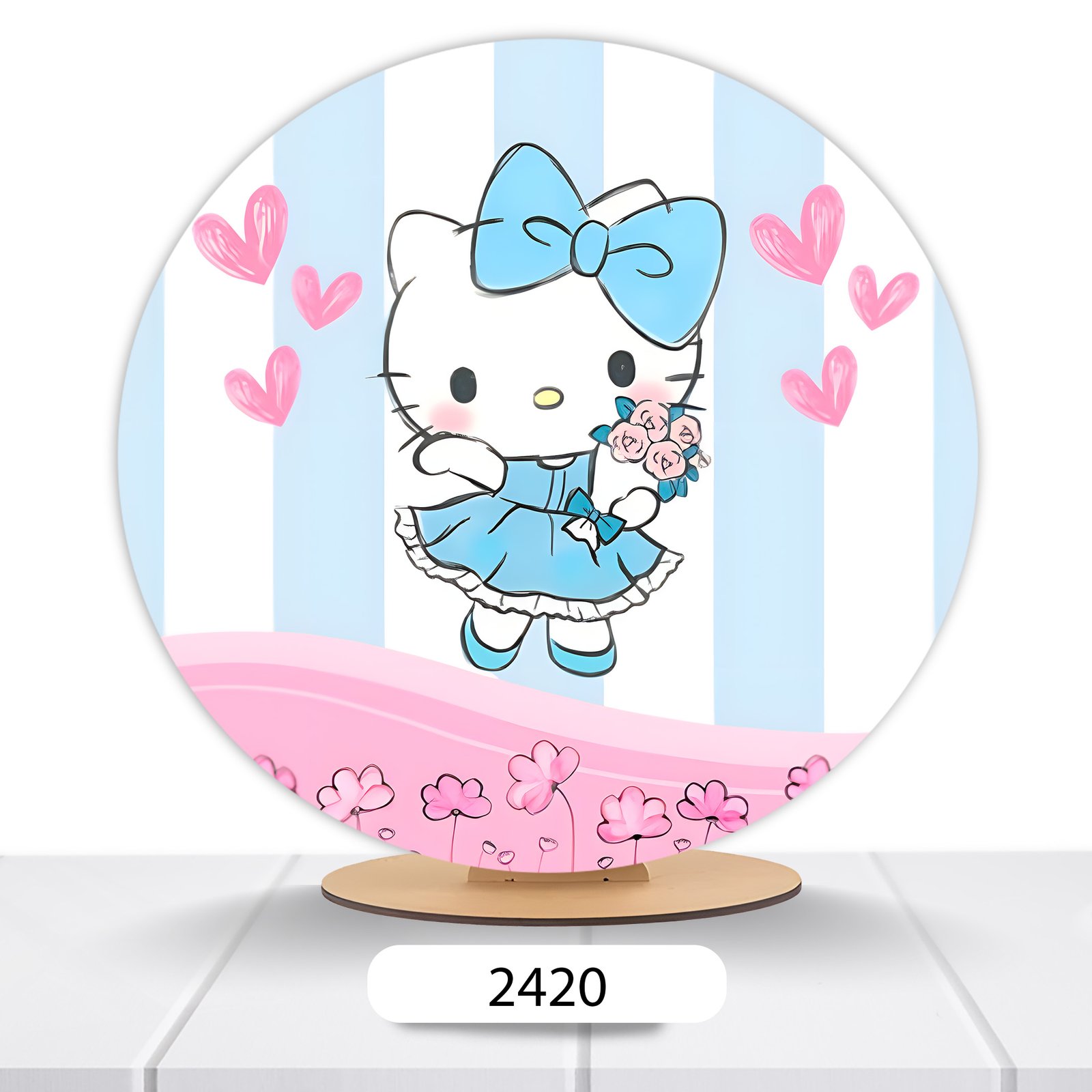 Painel Redondo Hello Kitty 50x50cm - Imagem 3