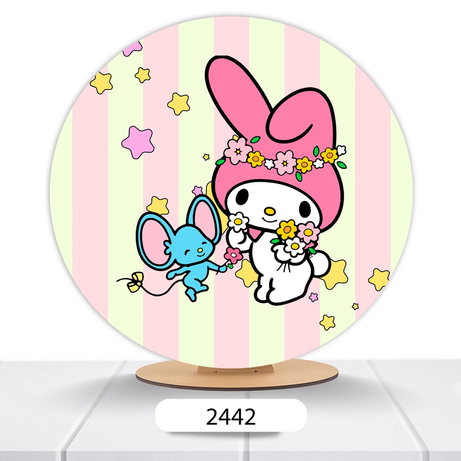 Painel Redondo Hello Kitty 50x50cm - Imagem 6