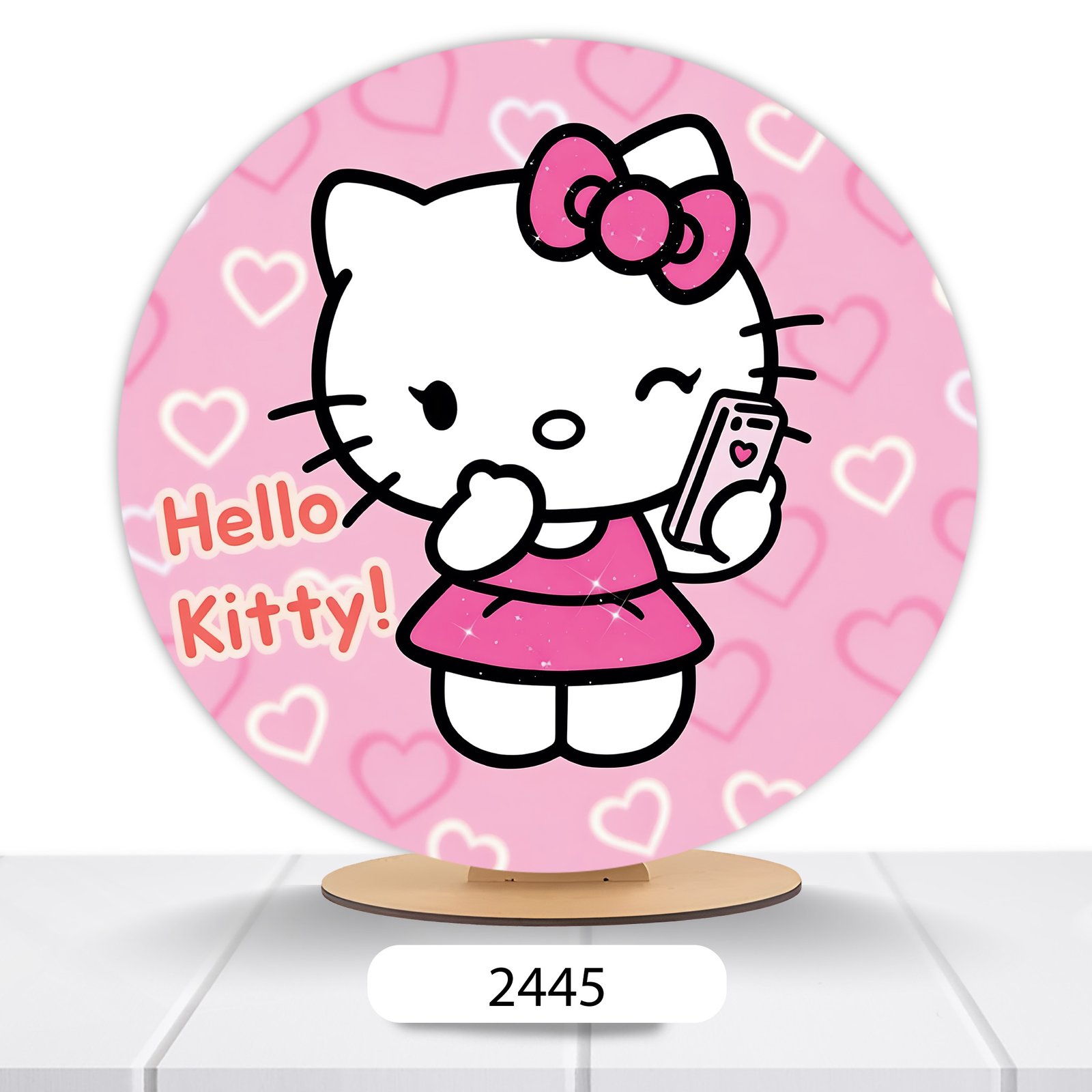 Painel Redondo Hello Kitty 50x50cm - Imagem 9