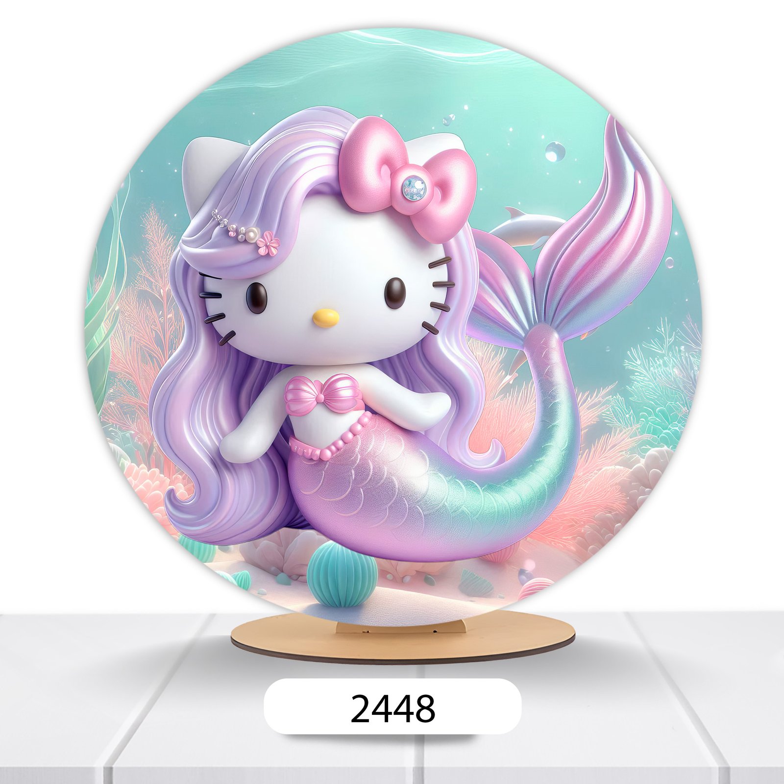 Painel Redondo Hello Kitty 50x50cm - Imagem 12