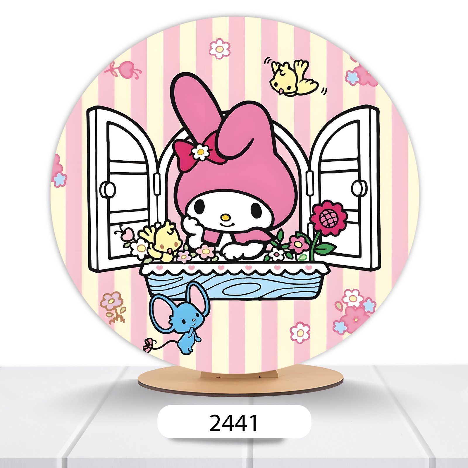 Painel Redondo Hello Kitty 50x50cm - Imagem 5