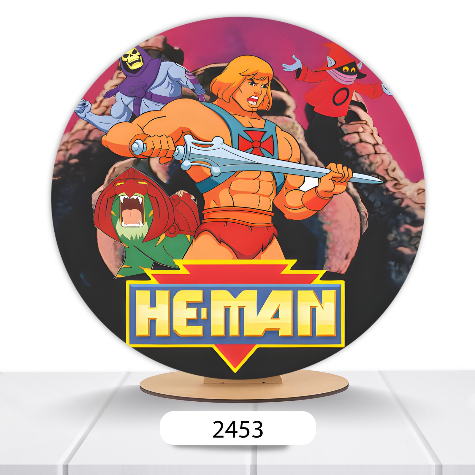 Painel Redondo He-Man 50x50cm