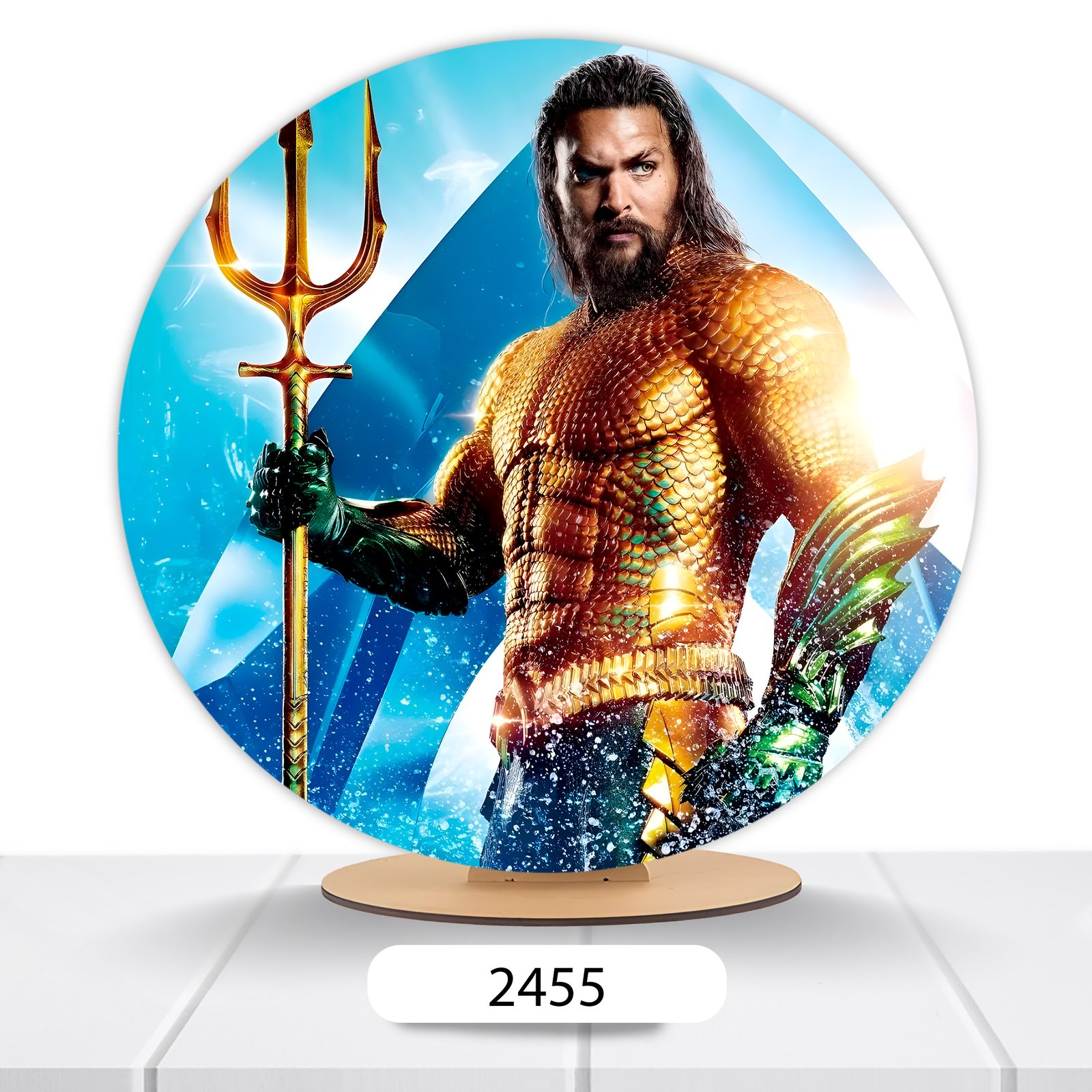 Painel Redondo Aquaman 50x50cm