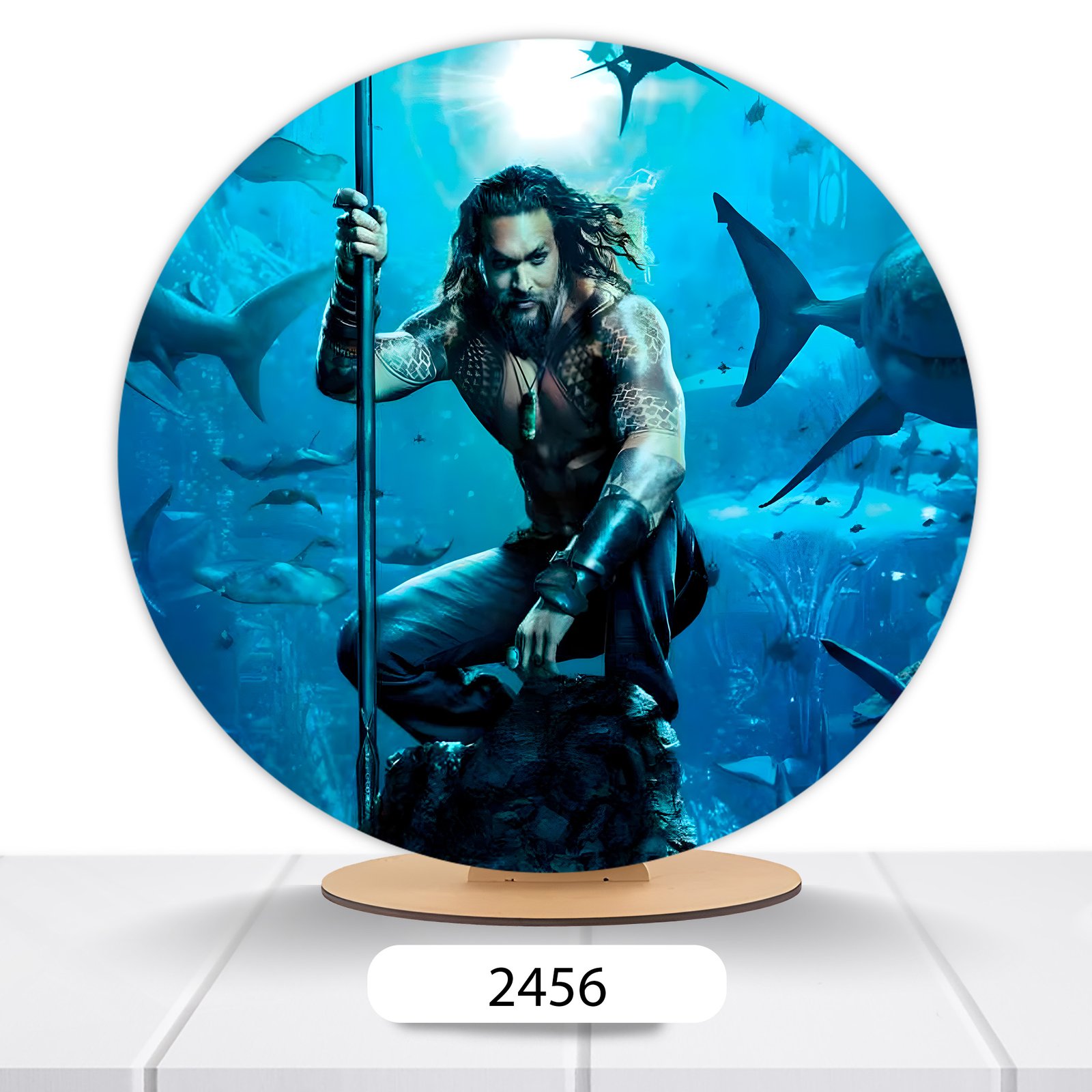 Painel Redondo Aquaman 50x50cm - Imagem 2