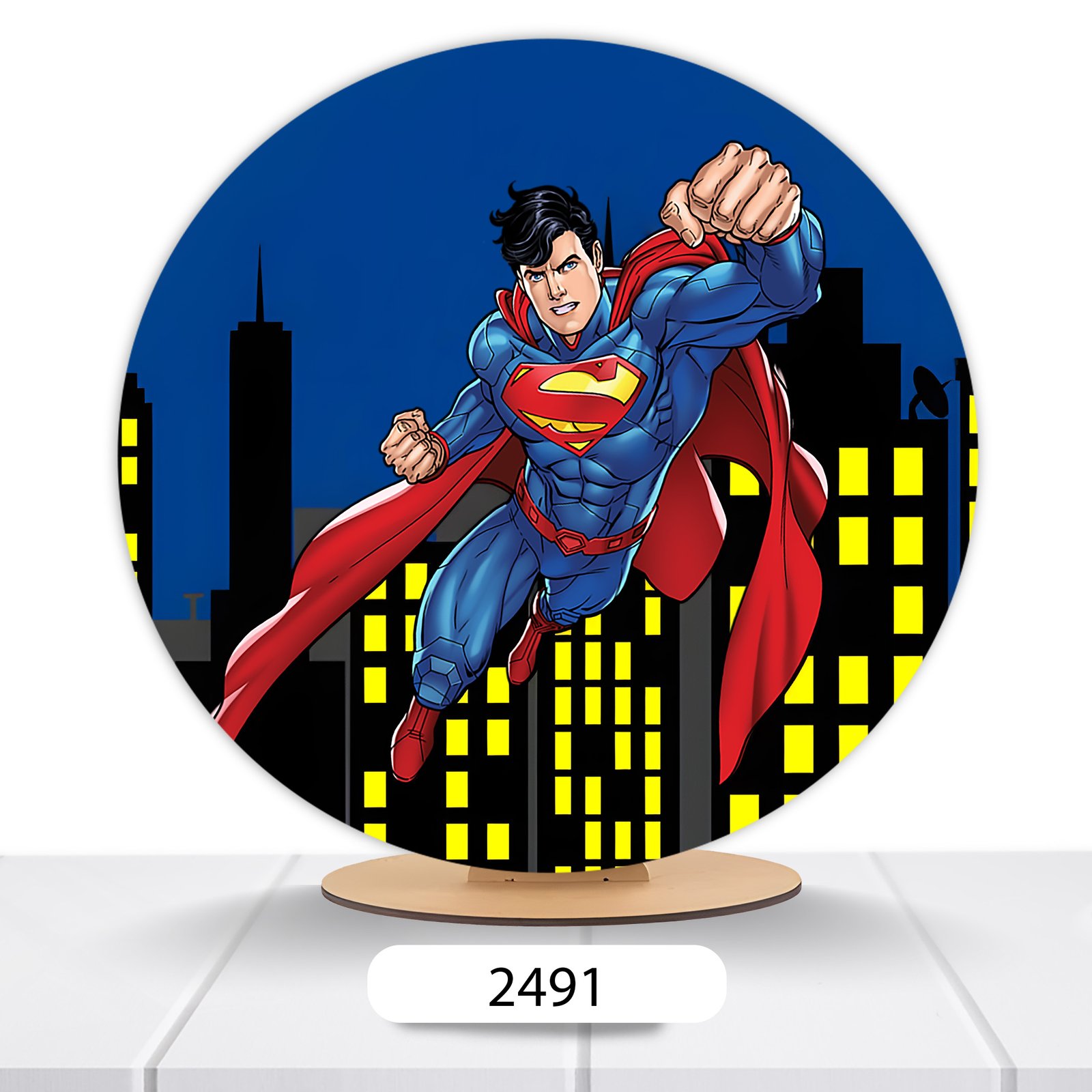 Painel Redondo Superman 50x50cm - Imagem 3