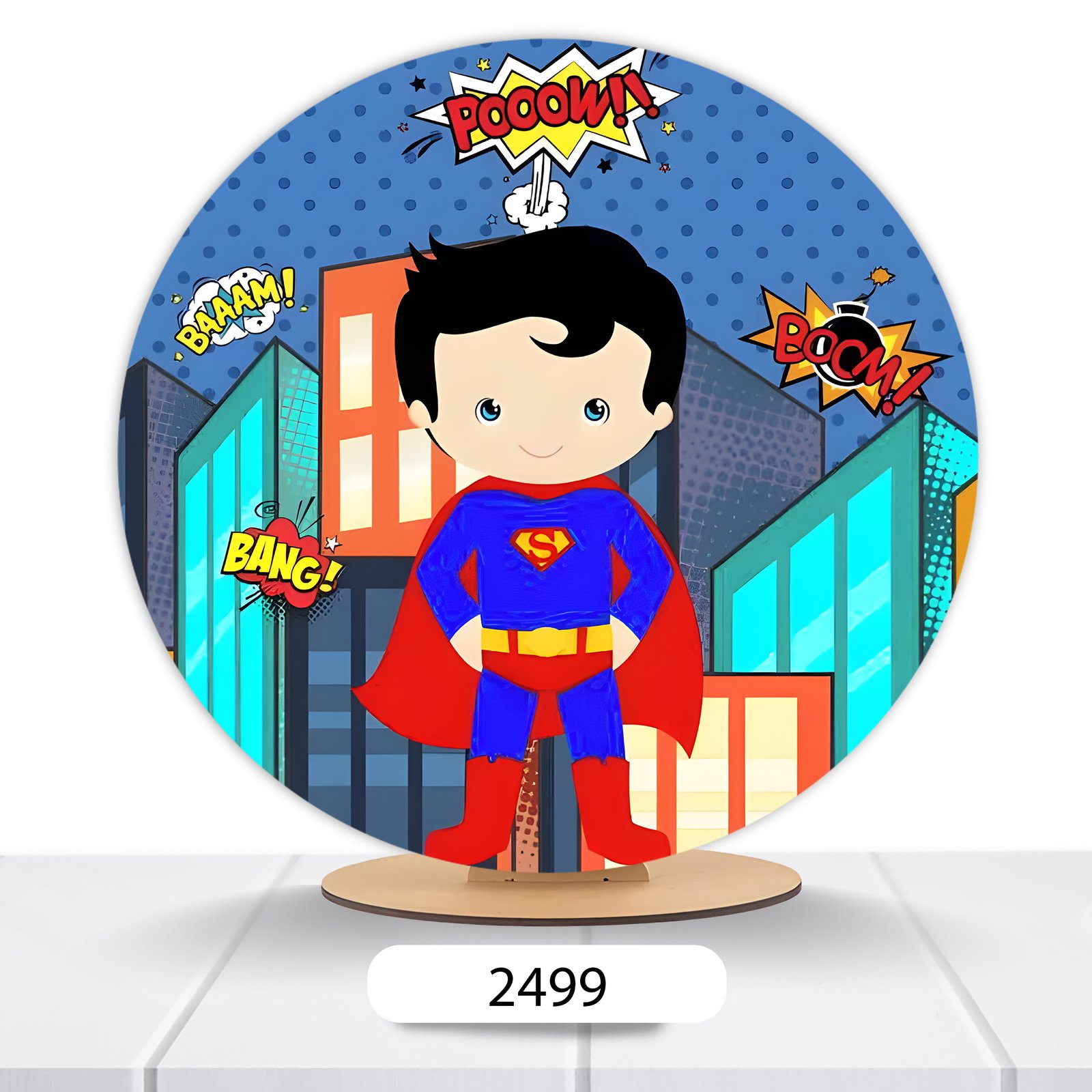 Painel Redondo Superman 50x50cm - Imagem 11