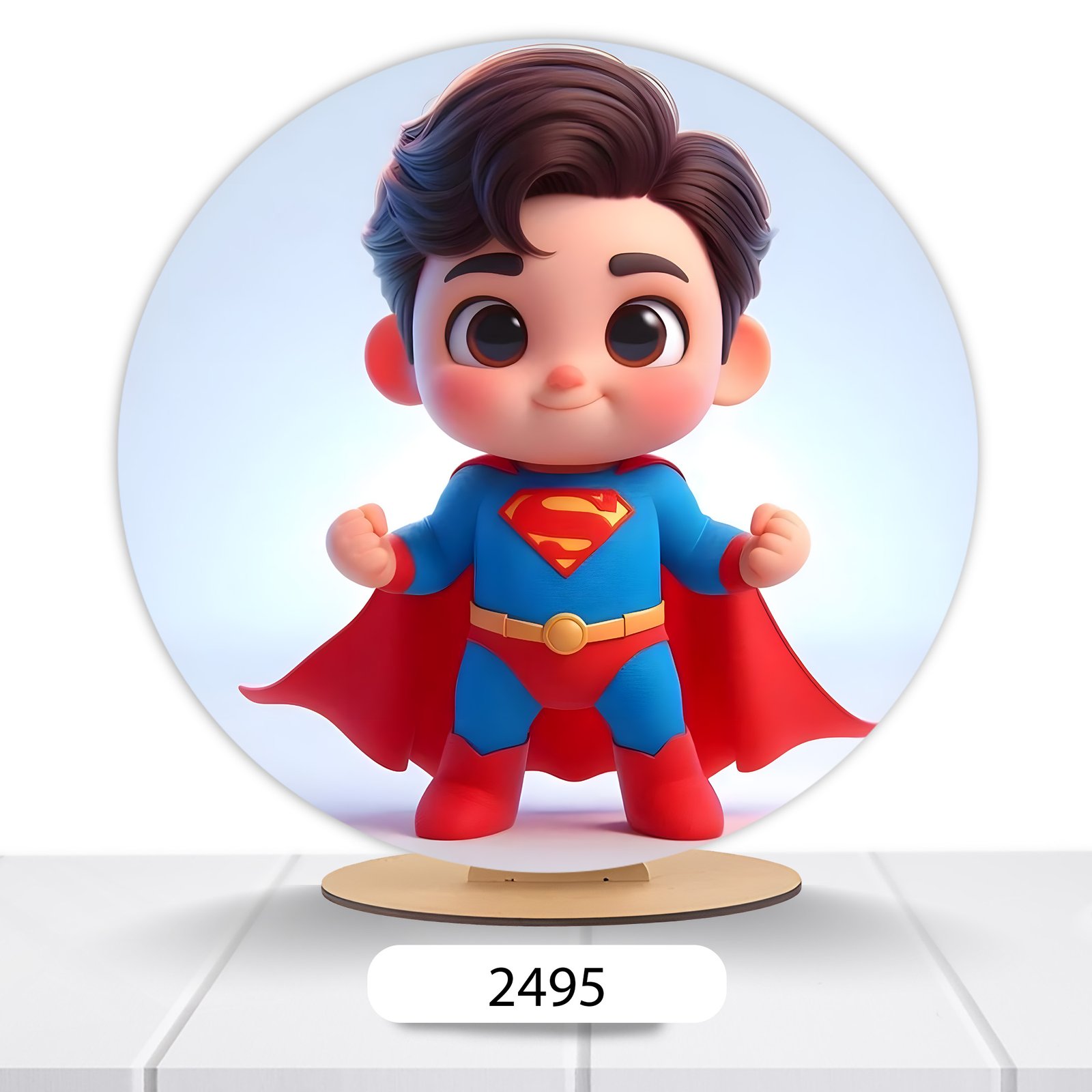 Painel Redondo Superman 50x50cm - Imagem 7