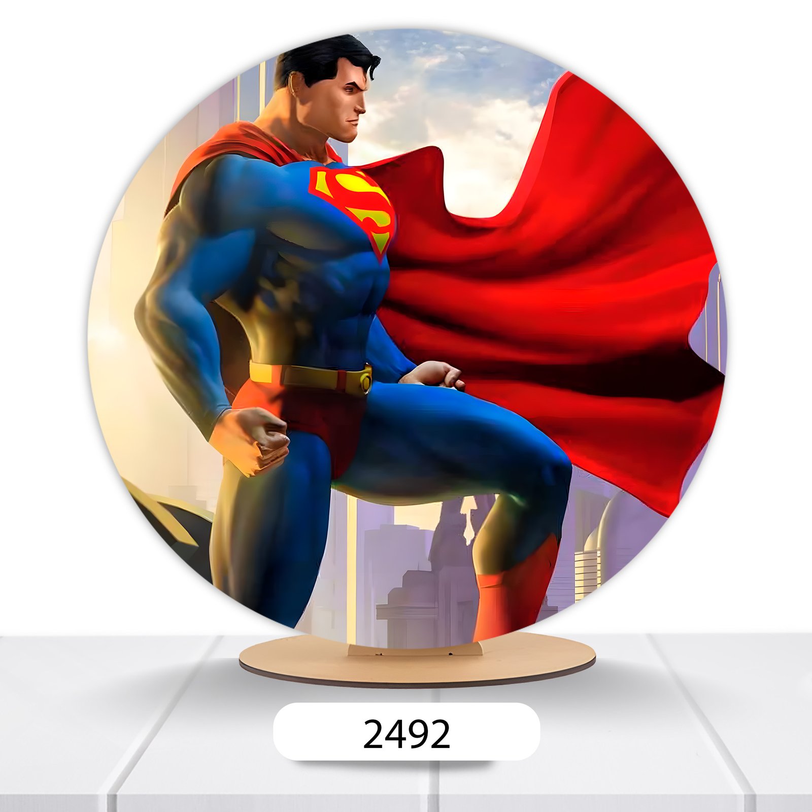 Painel Redondo Superman 50x50cm - Imagem 4