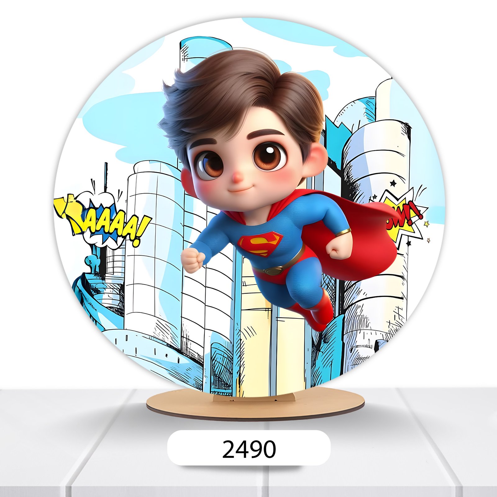 Painel Redondo Superman 50x50cm - Imagem 2