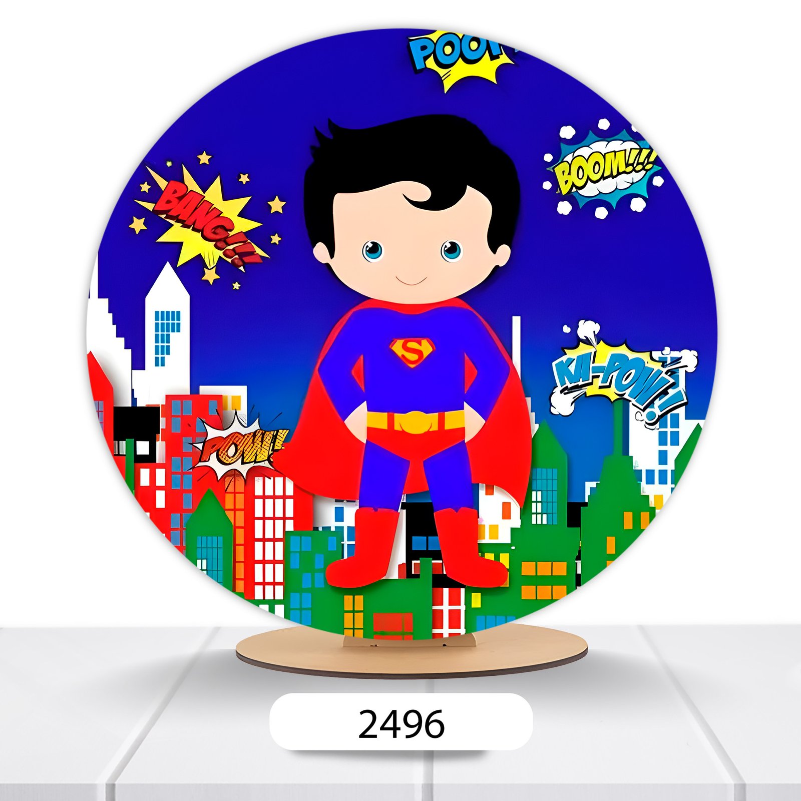 Painel Redondo Superman 50x50cm - Imagem 8