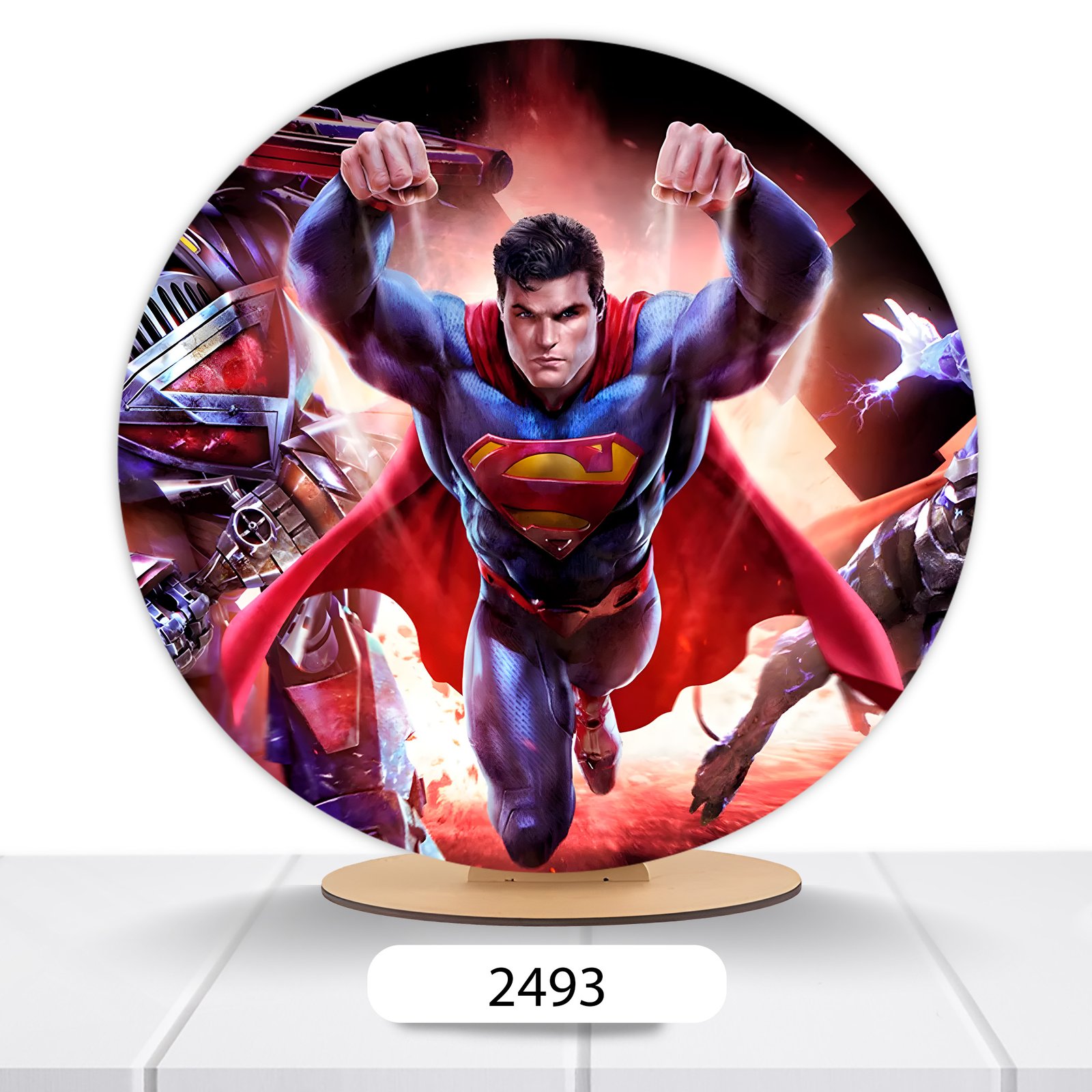 Painel Redondo Superman 50x50cm - Imagem 5