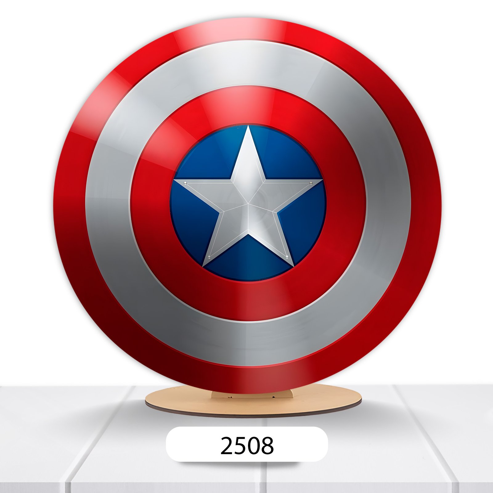 Painel Redondo Capitão America 50x50cm - Imagem 7