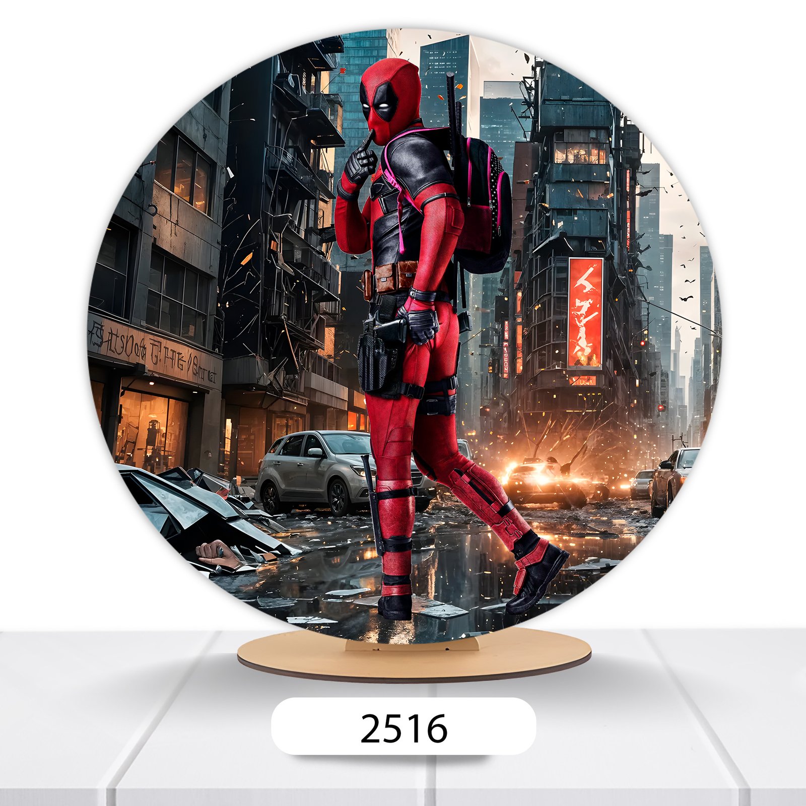 Painel Redondo Deadpool 50x50cm - Imagem 6