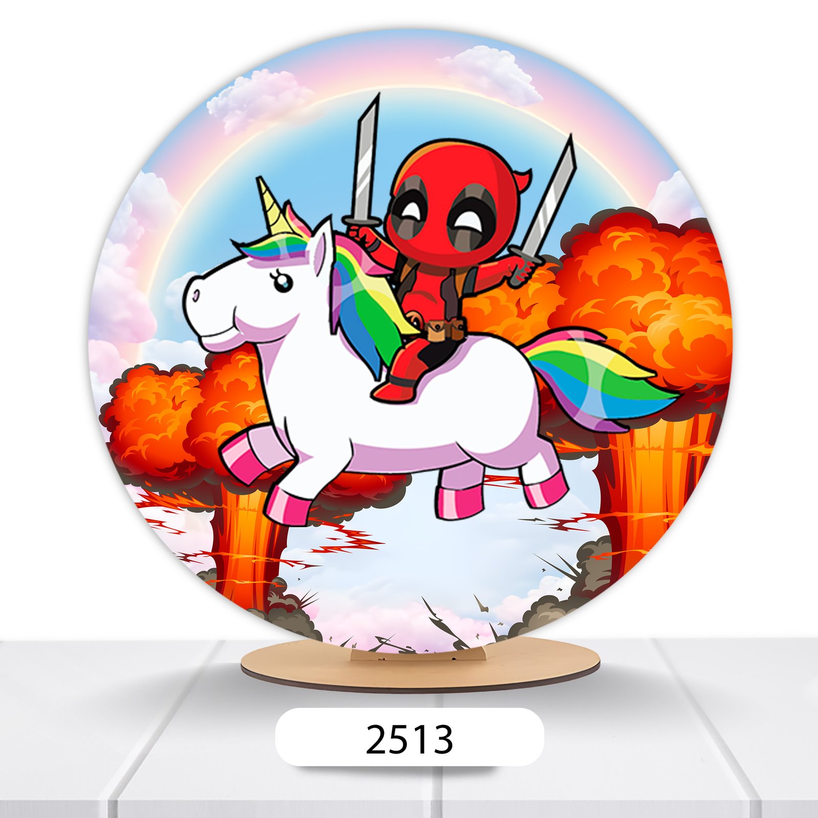 Painel Redondo Deadpool 50x50cm - Imagem 3