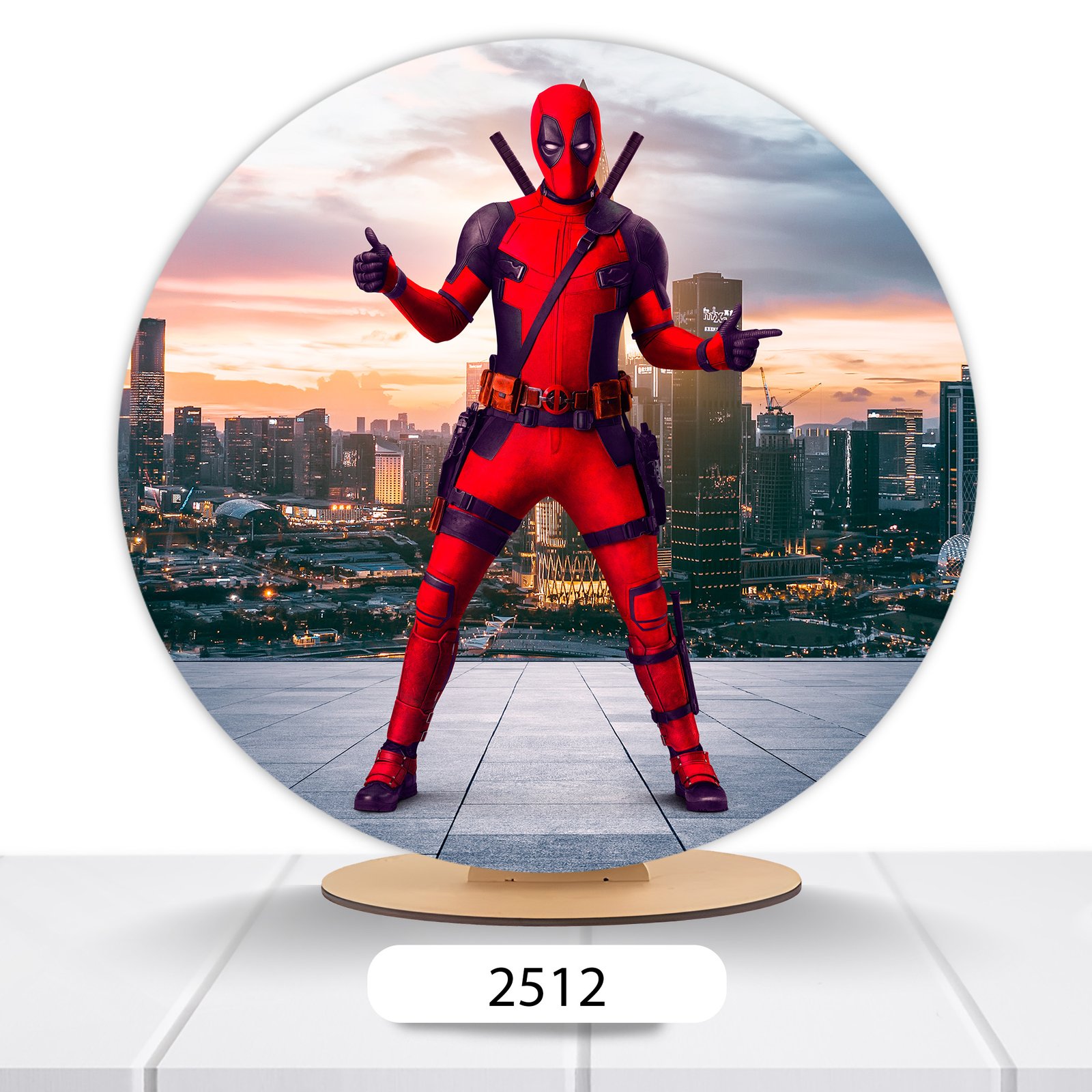 Painel Redondo Deadpool 50x50cm - Imagem 2