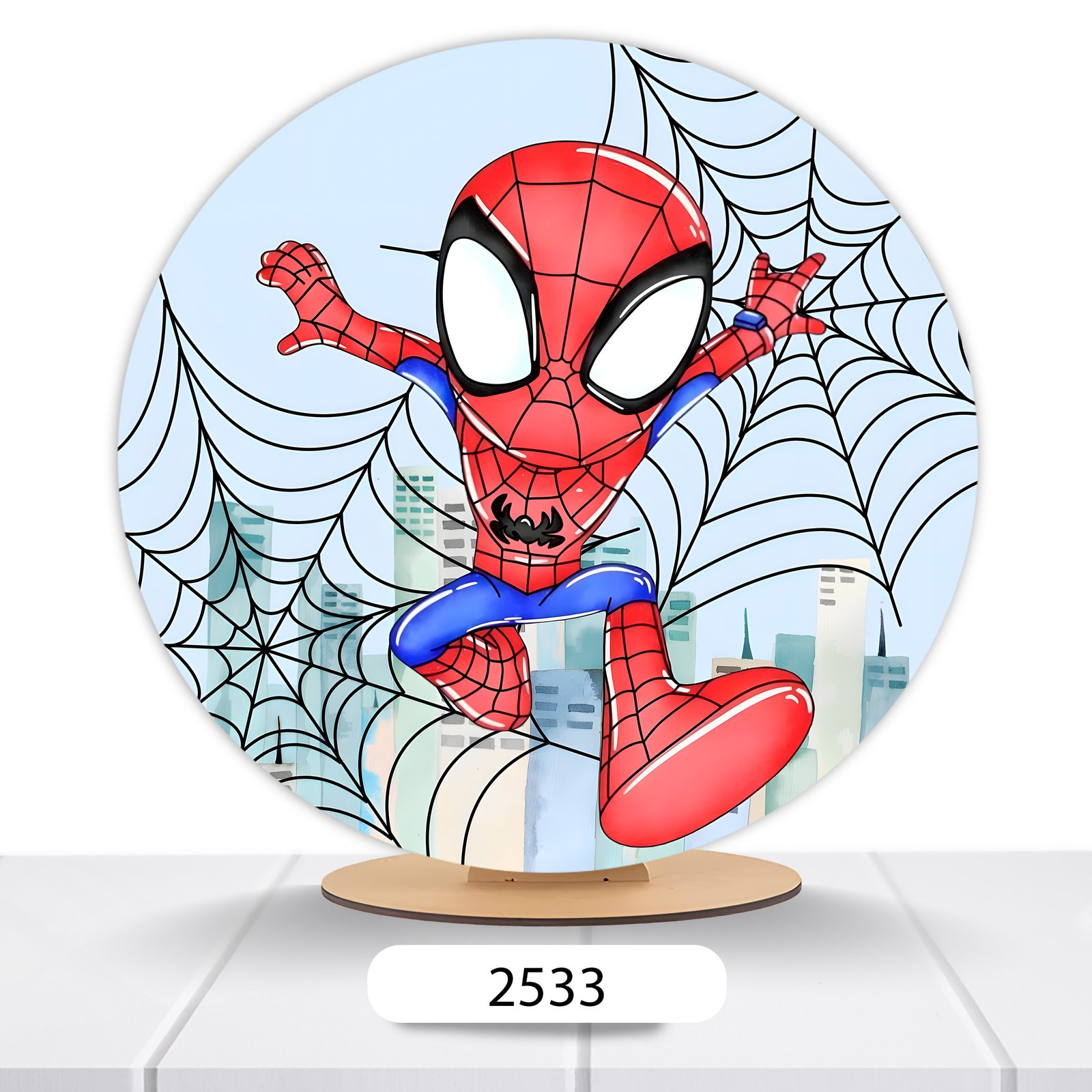 Painel Redondo Homem-Aranha 50x50cm - Imagem 11