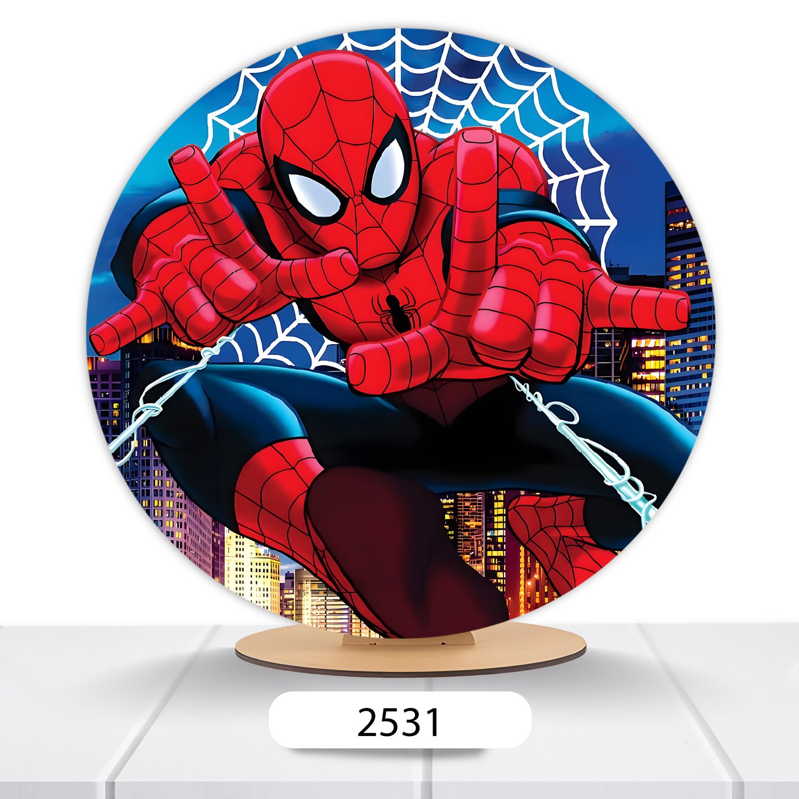 Painel Redondo Homem-Aranha 50x50cm - Imagem 9