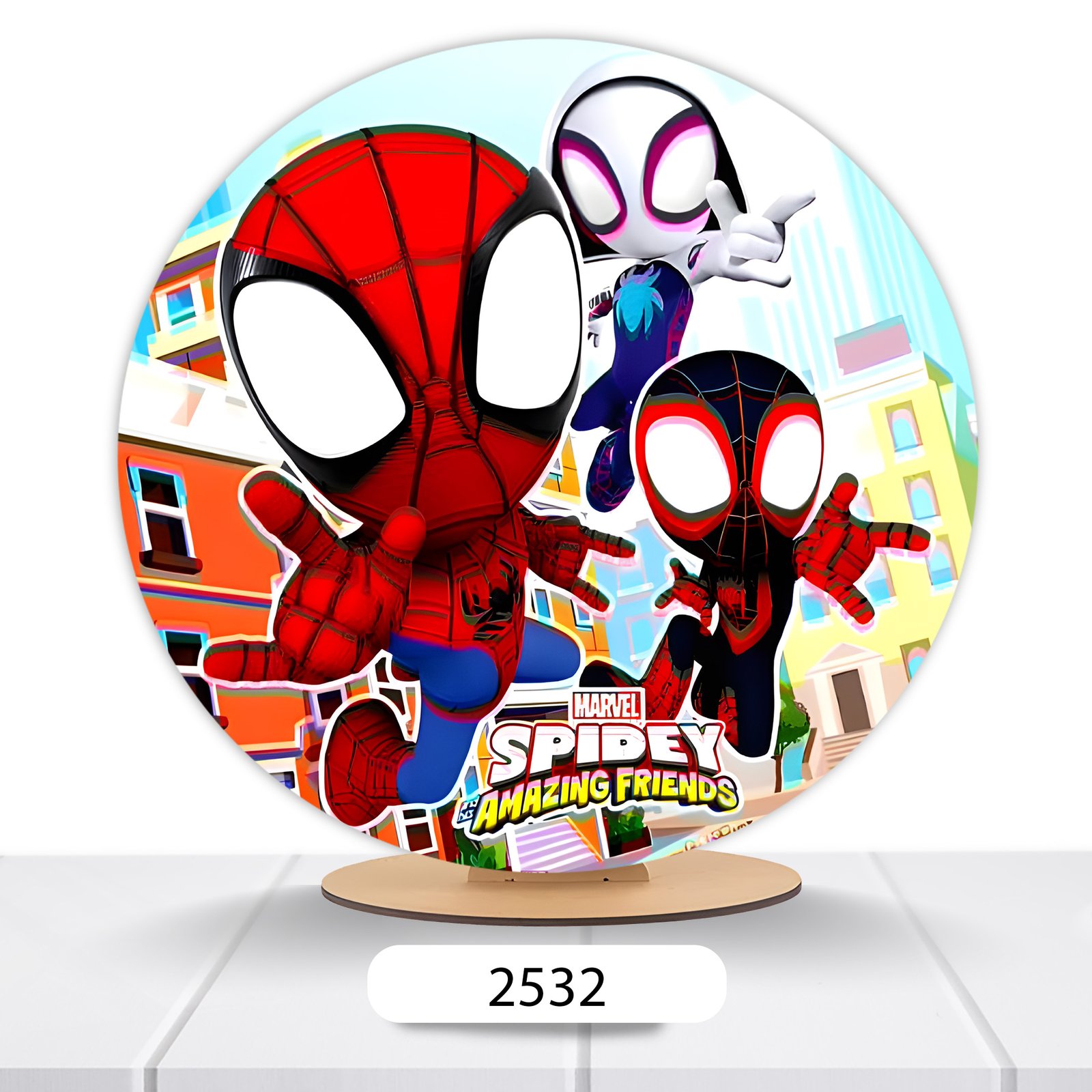 Painel Redondo Homem-Aranha 50x50cm - Imagem 10