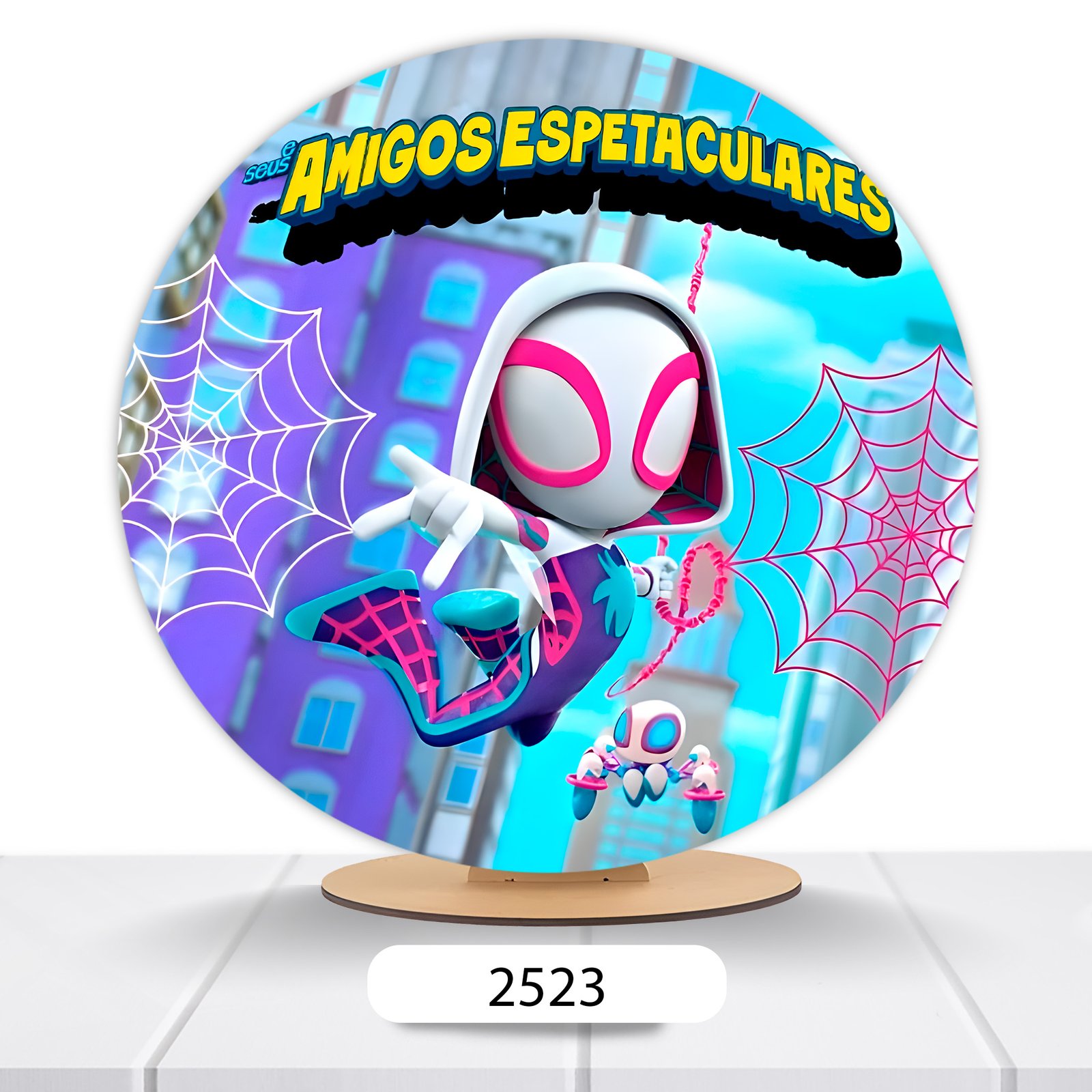Painel Redondo Homem-Aranha 50x50cm