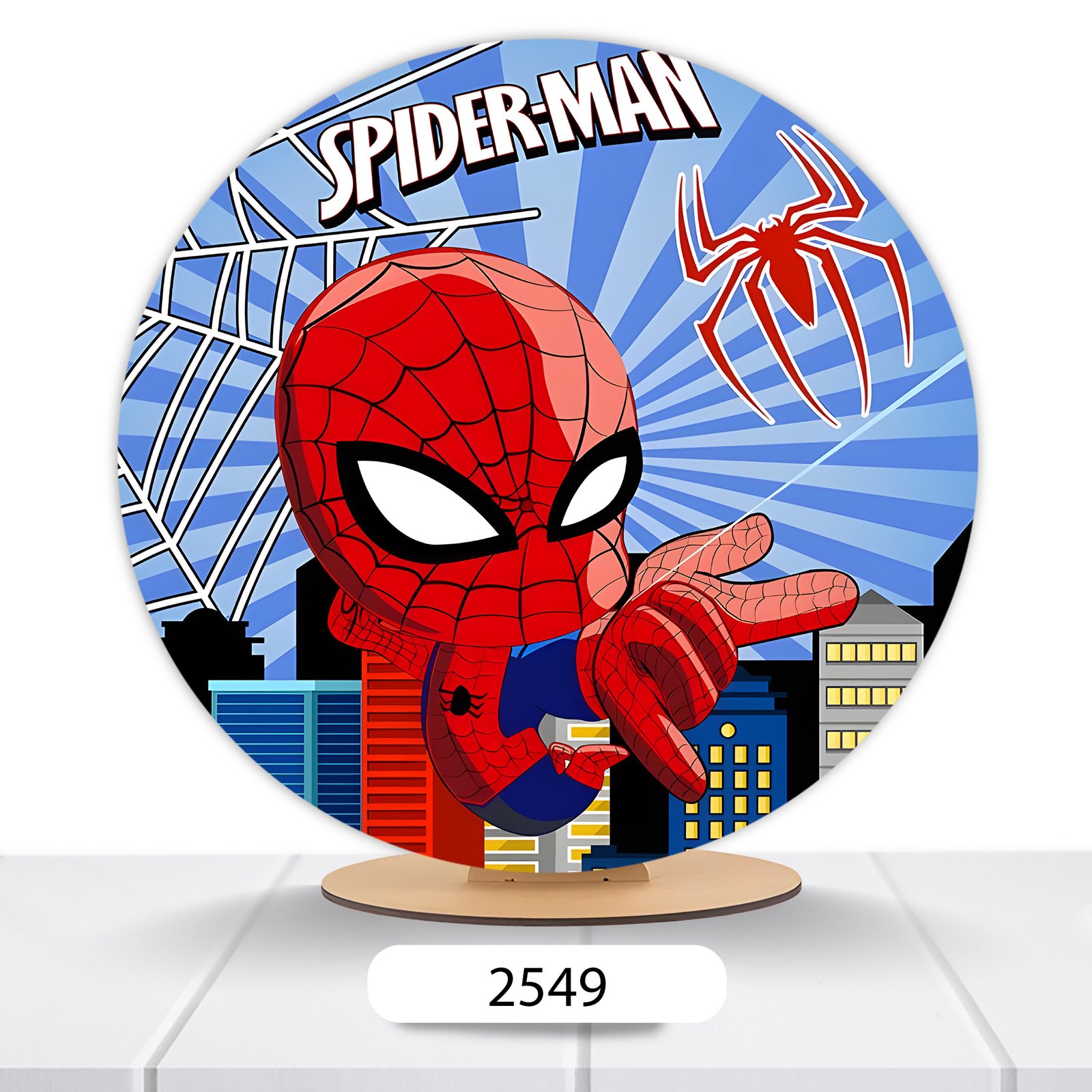 Painel Redondo Homem-Aranha 50x50cm - Imagem 8