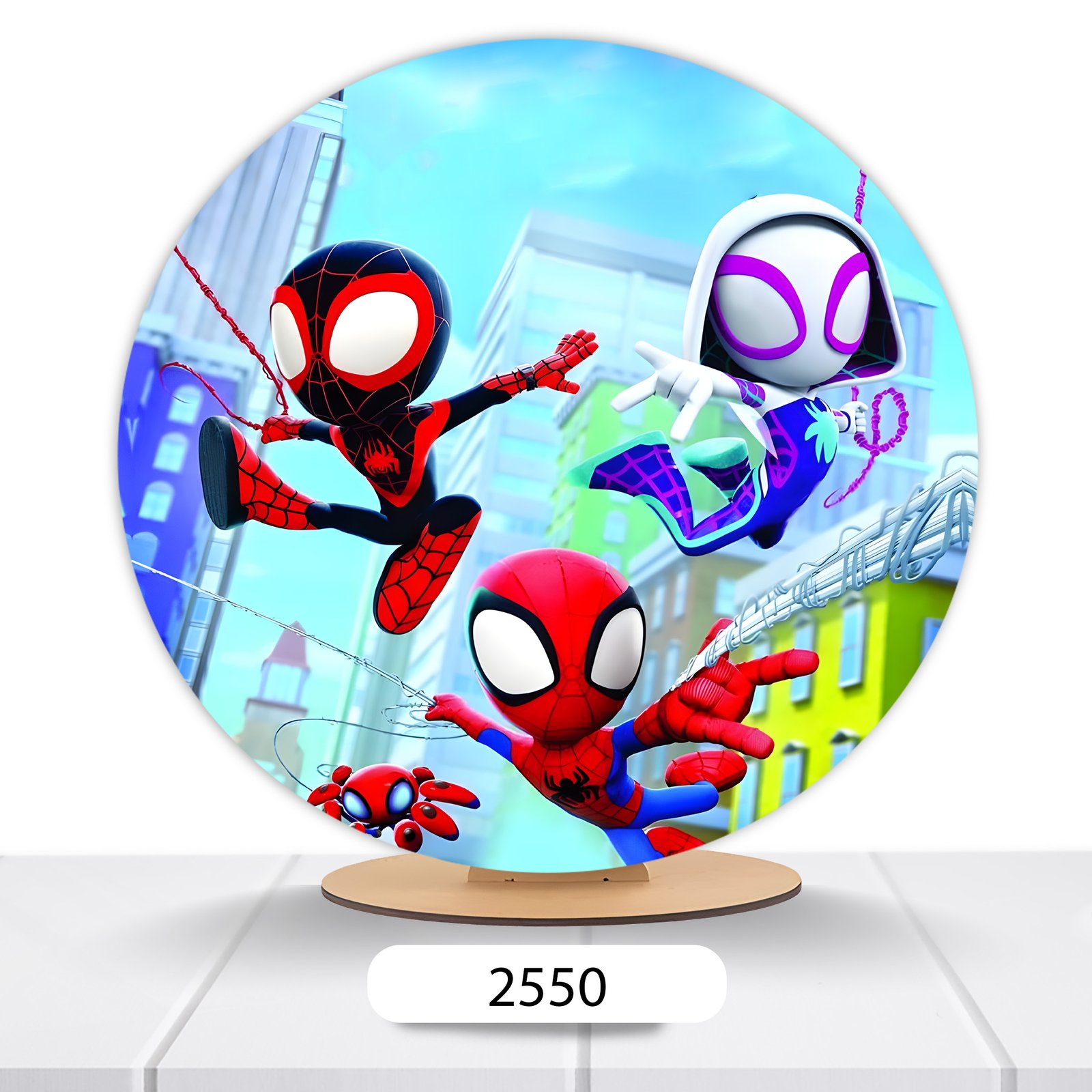 Painel Redondo Homem-Aranha 50x50cm - Imagem 9